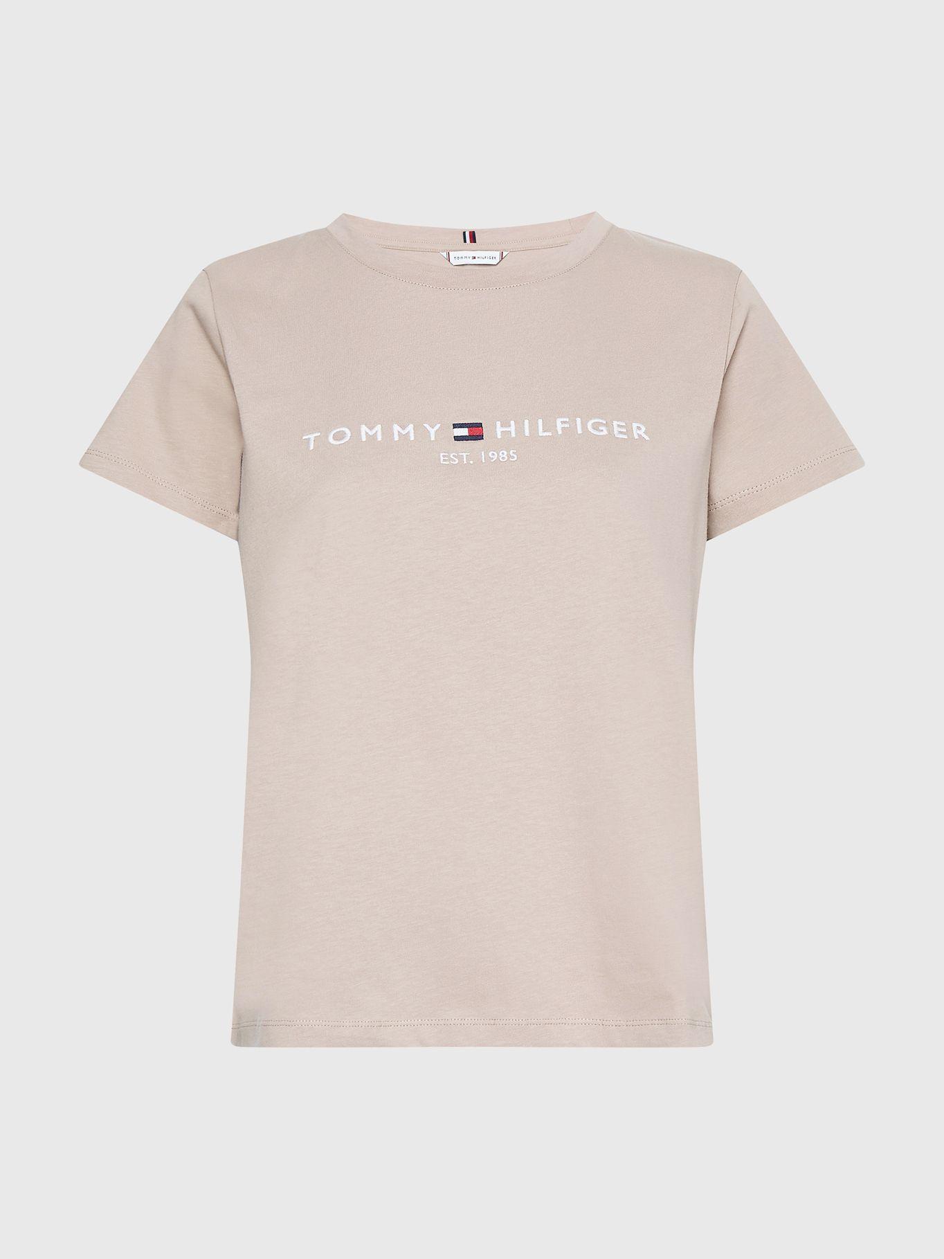 Polera Essential C-Neck Con Logo Beige Tommy Hilfiger-4