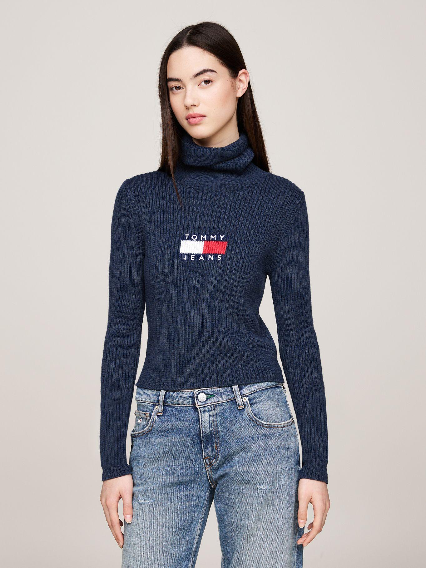 Sweater De Cuello Alto Slim Fit Azul Tommy Hilfiger-0