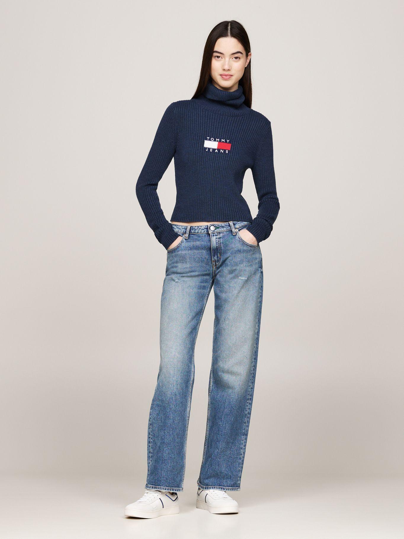 Sweater De Cuello Alto Slim Fit Azul Tommy Hilfiger-1