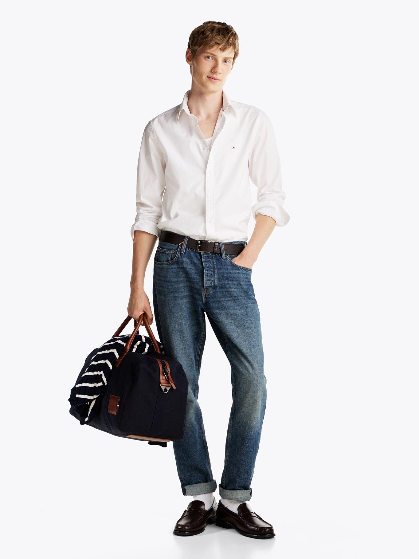 Camisa Th Flex Solid Regular Fit Blanco Tommy Hilfiger-1