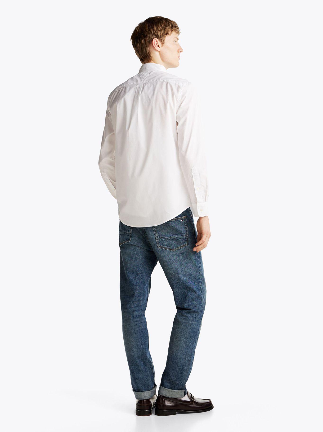 Camisa Th Flex Solid Regular Fit Blanco Tommy Hilfiger-2
