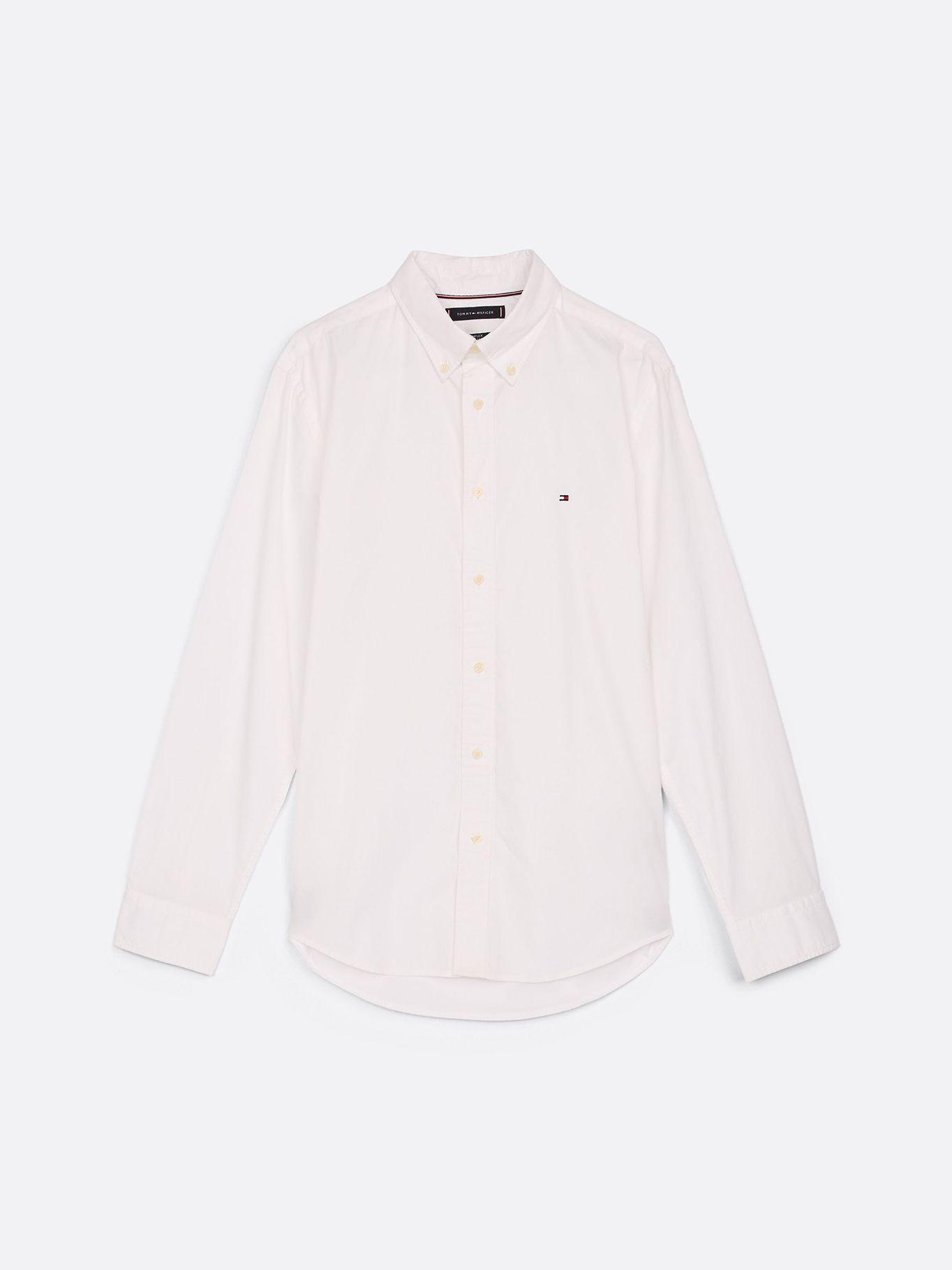 Camisa Th Flex Solid Regular Fit Blanco Tommy Hilfiger-4