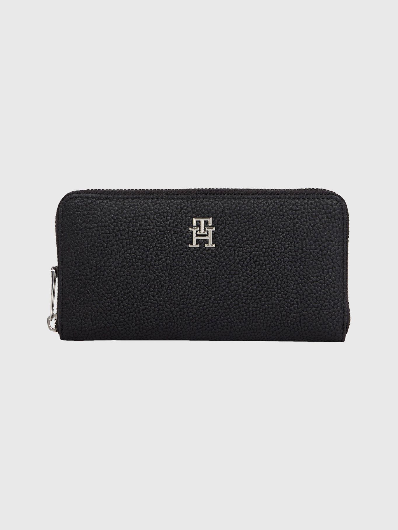 Billetera Emblem Con Cierre Negro Tommy Hilfiger-0