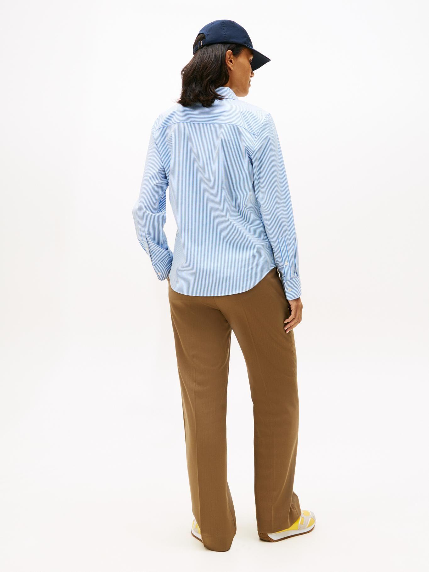 Camisa A Rayas Regular Fit Tommy Hilfiger Celeste-2
