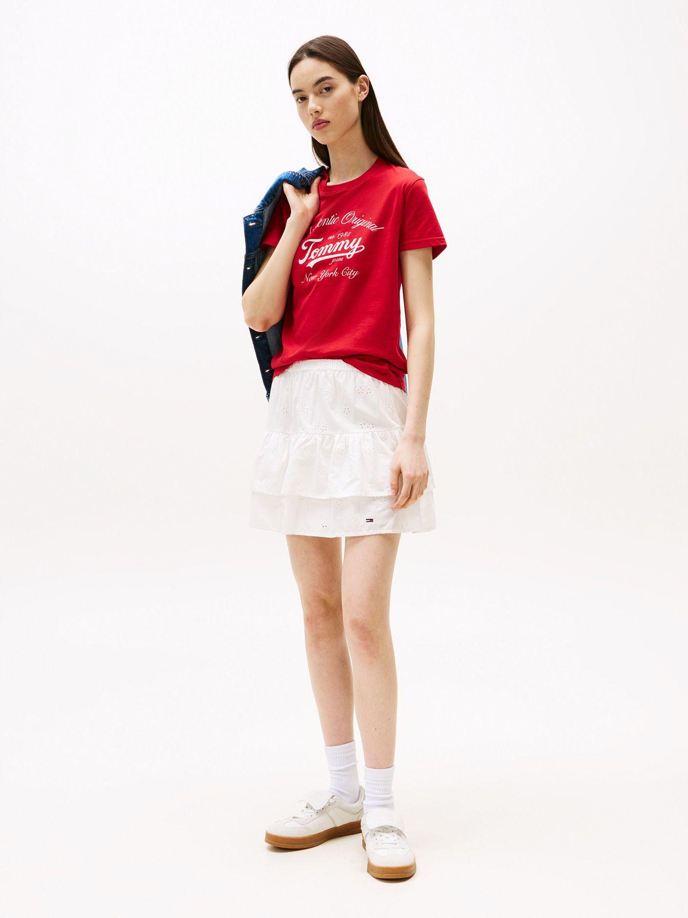 Polera Essential De Corte Regular Rojo XLE Tommy Jeans-1