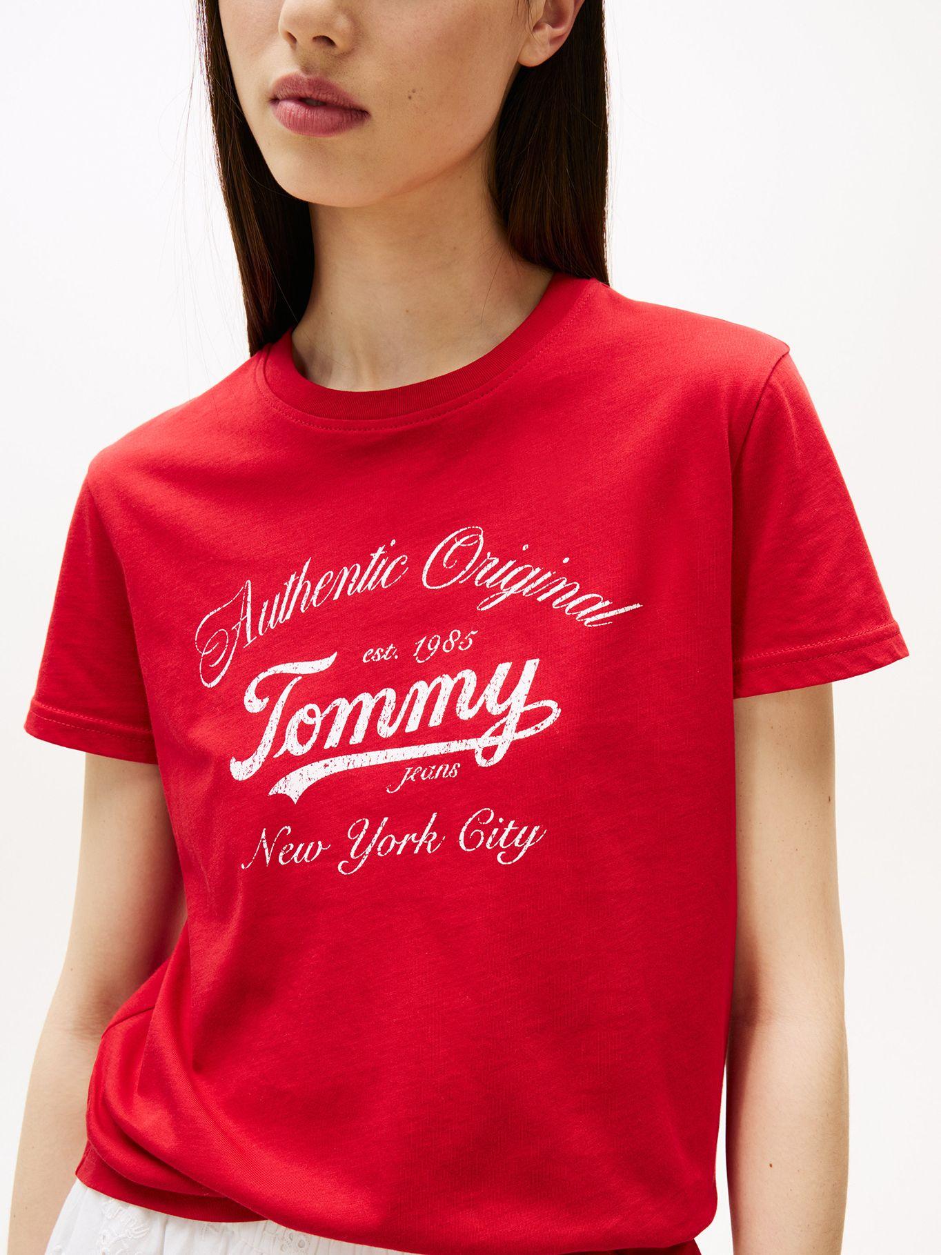 Polera Essential De Corte Regular Rojo XLE Tommy Jeans-3