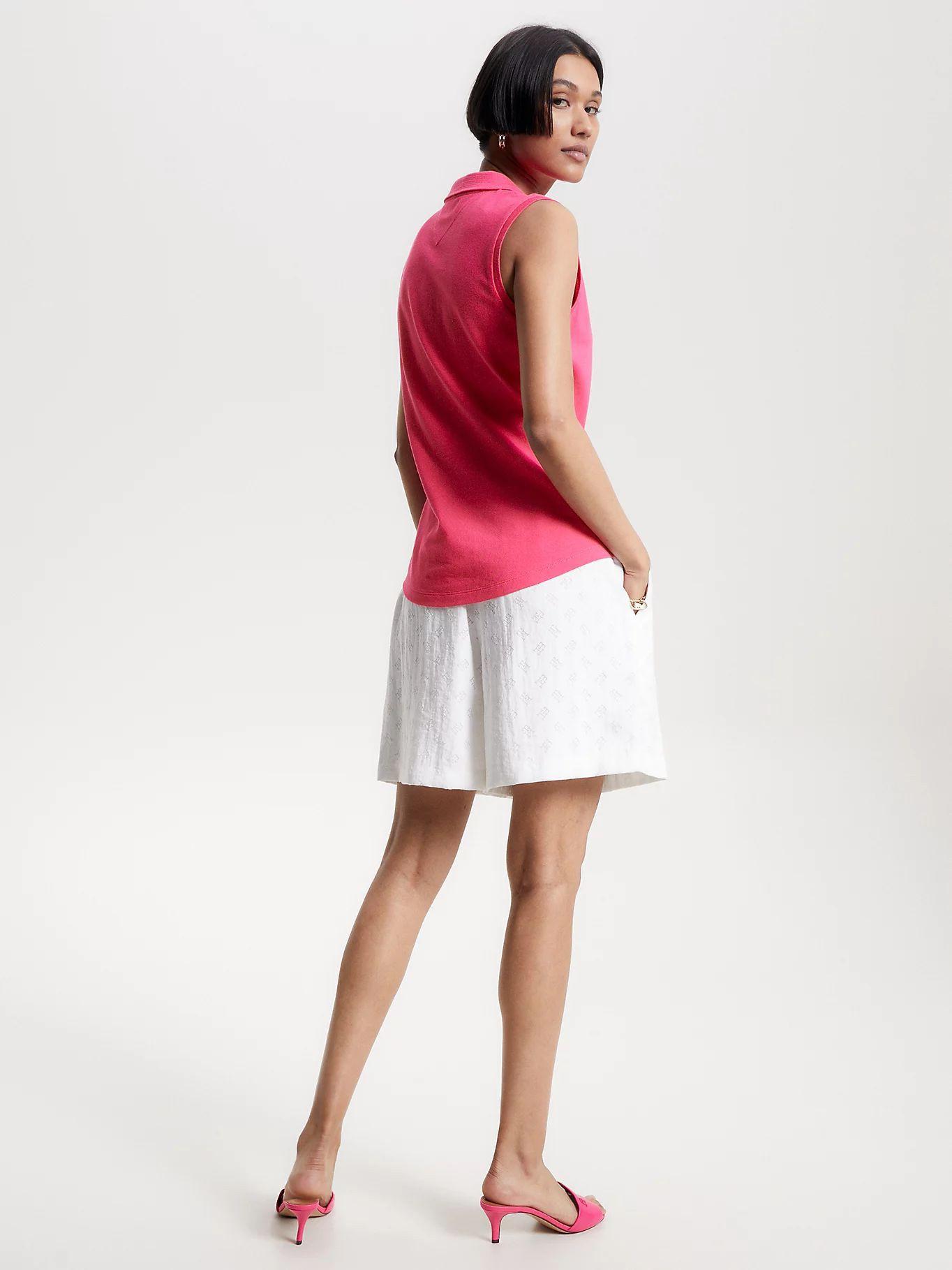 Polo Slim Fit Sin Mangas Rosado Tommy Hilfiger-2