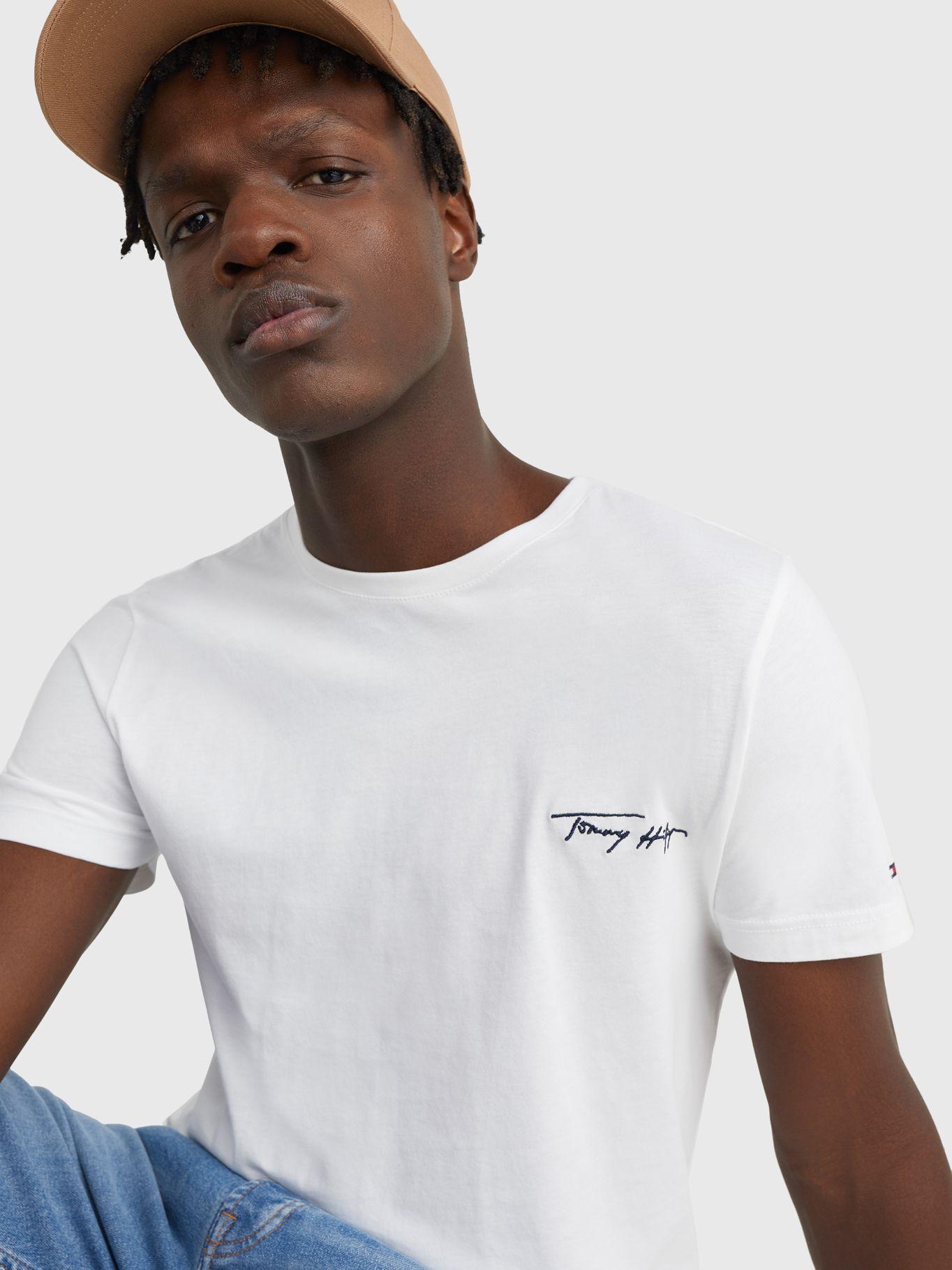 Polera Signature Logo Blanco Tommy Hilfiger JN2-2