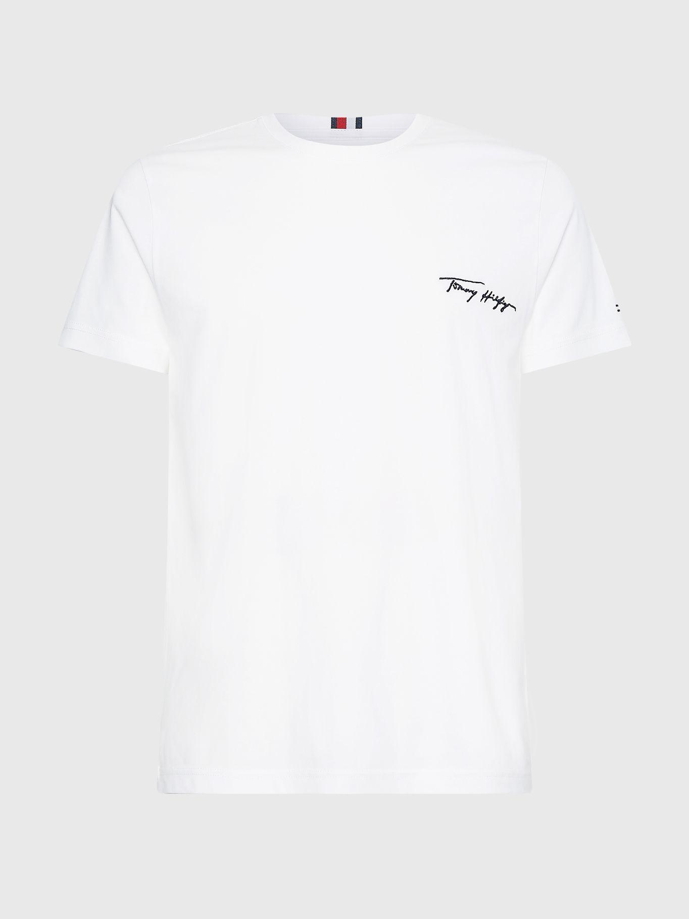 Polera Signature Logo Blanco Tommy Hilfiger JN2-4