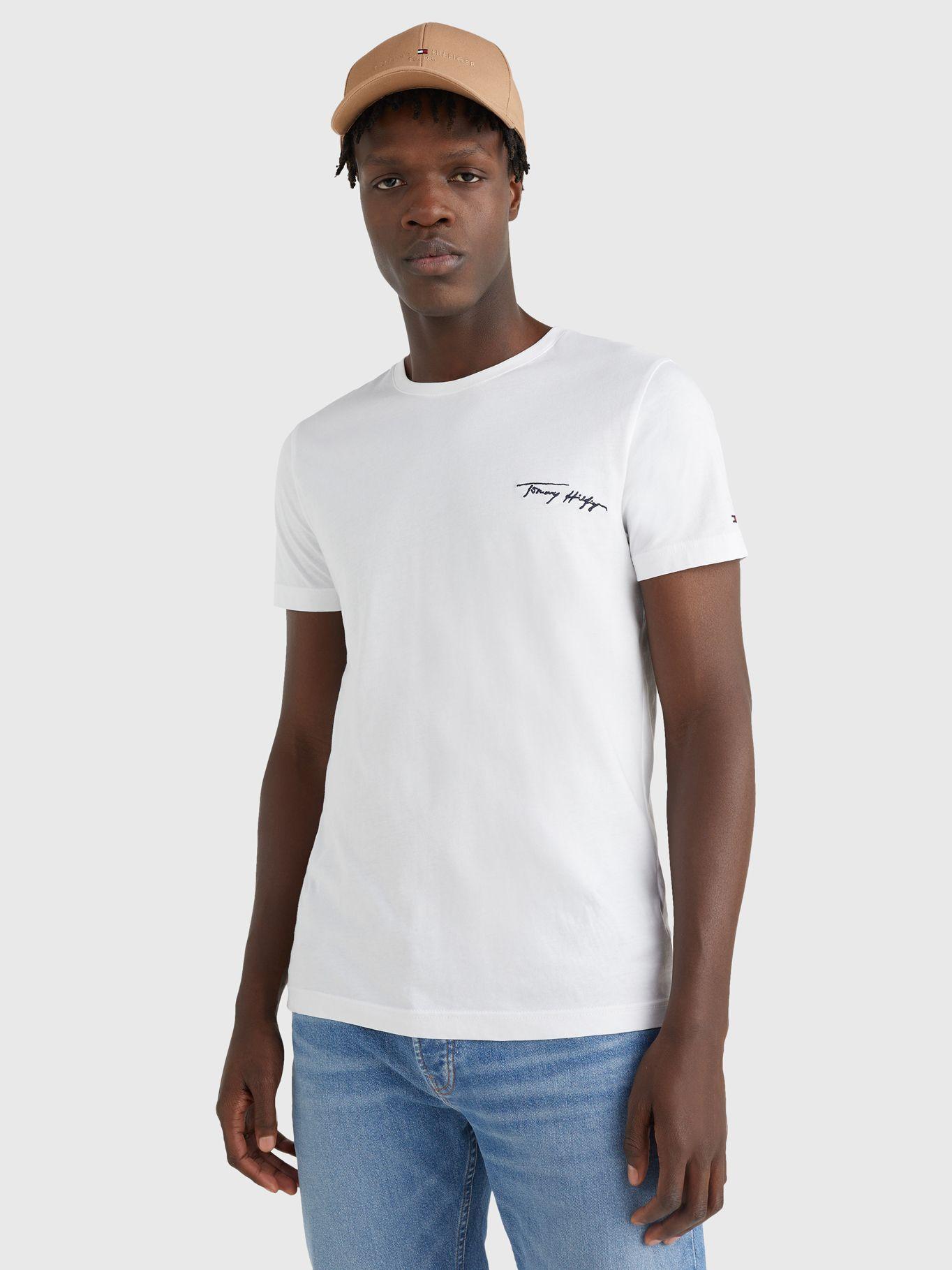 Polera Signature Logo Blanco Tommy Hilfiger JN2-0