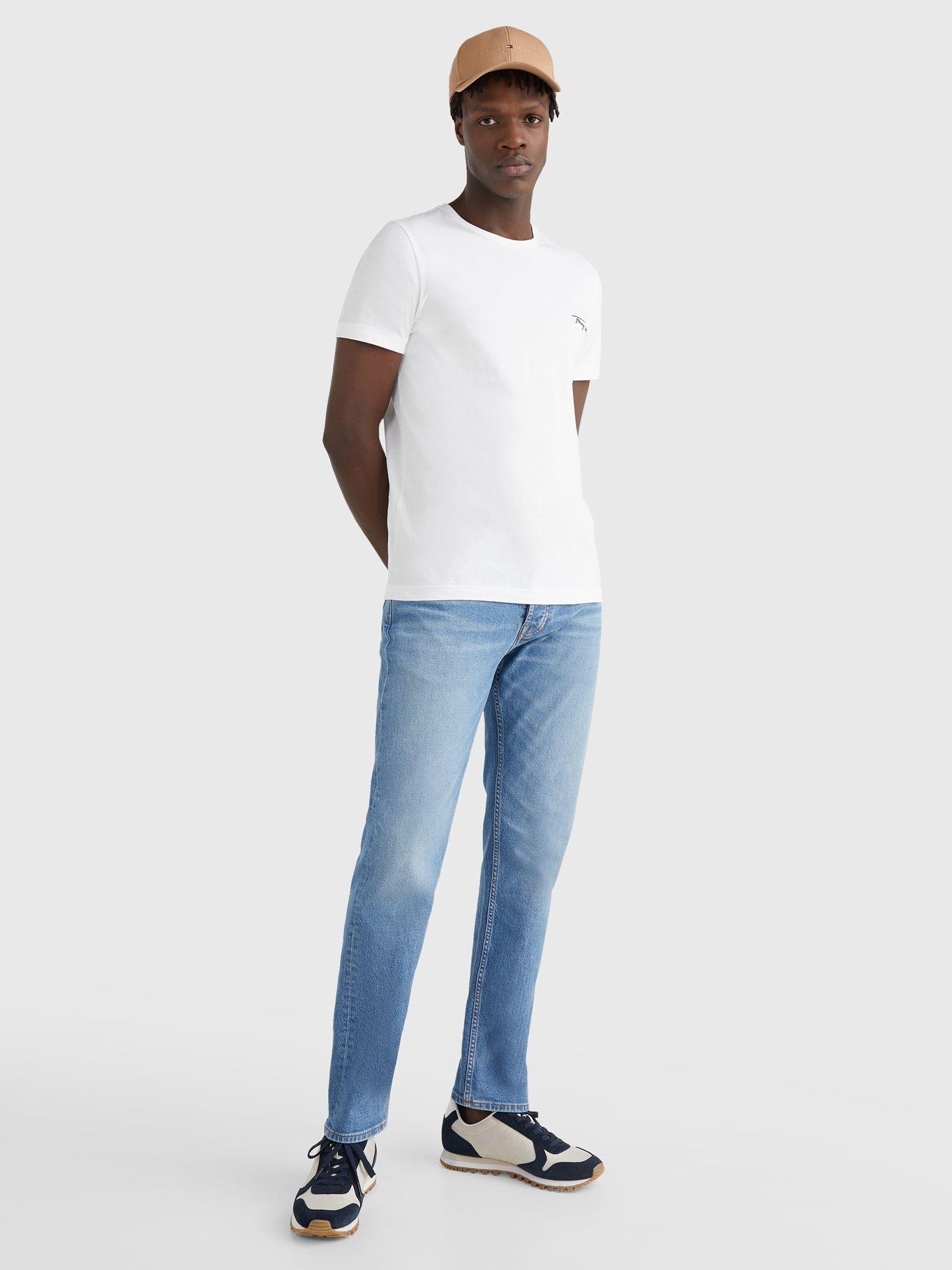 Polera Signature Logo Blanco Tommy Hilfiger JN2-3