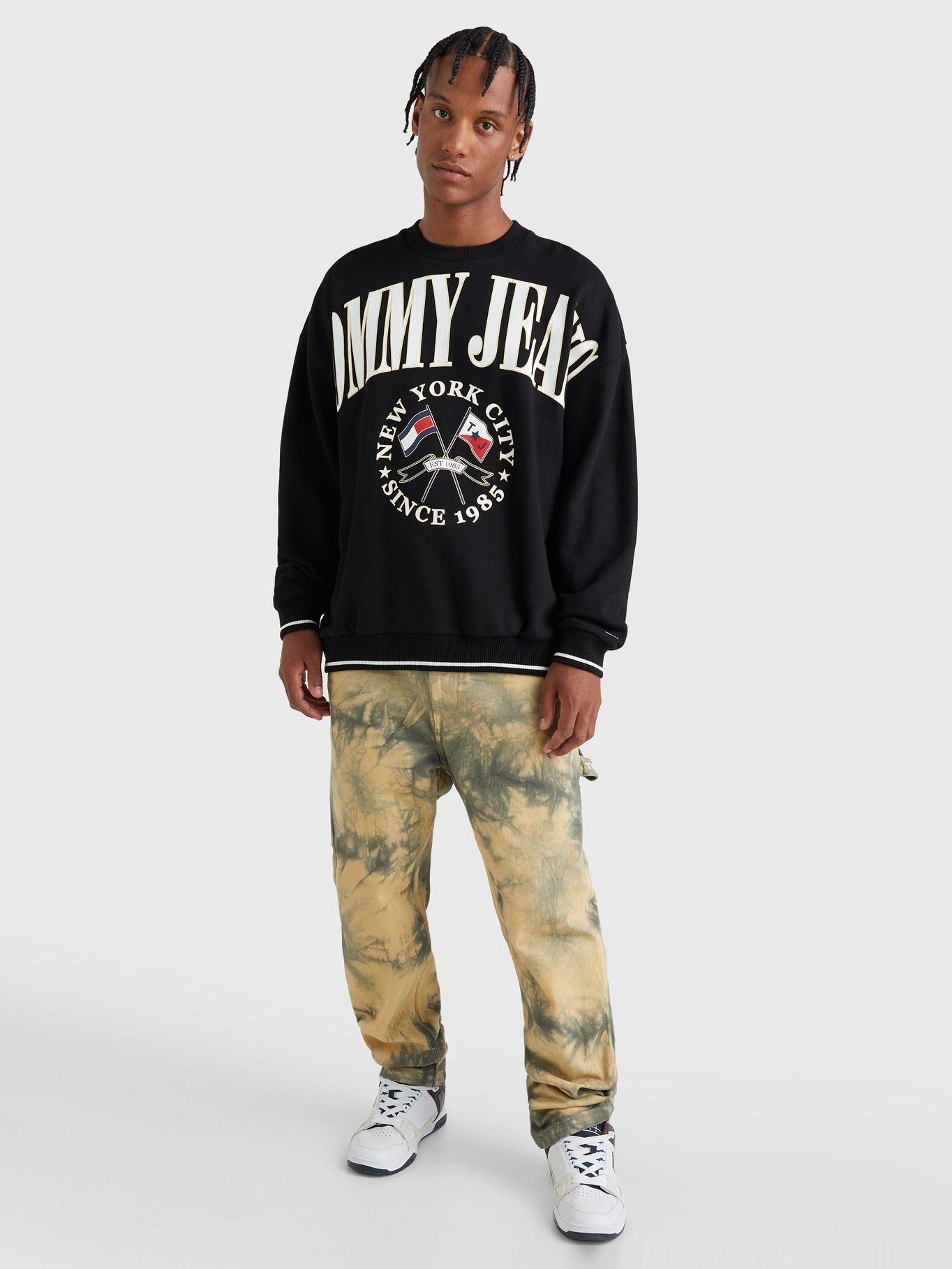 Polerón Skater Preppy Logo Negro Tommy Hilfiger-1