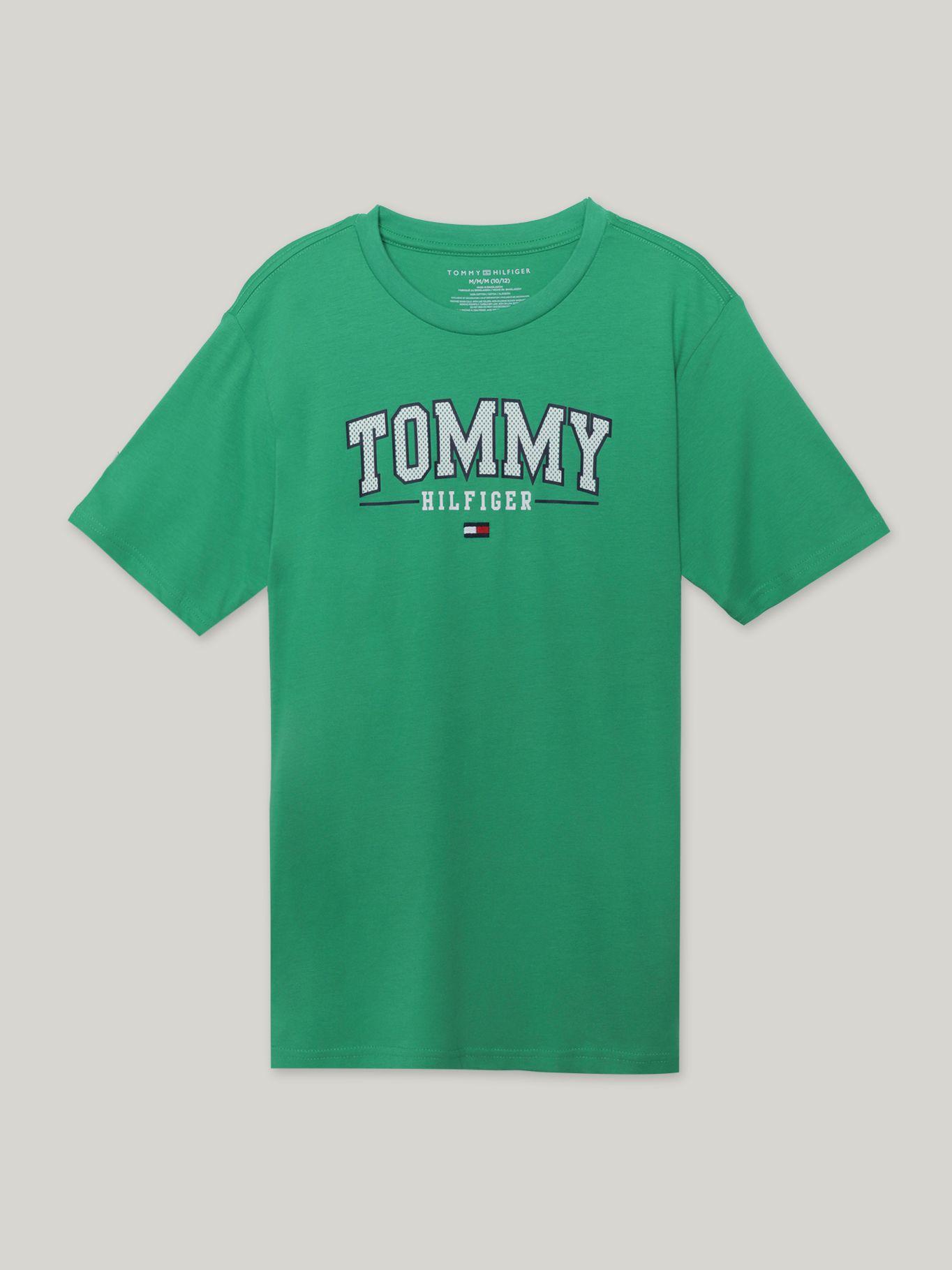 Polera De Niño Archive Con Logo Verde Tommy Hilfiger-0