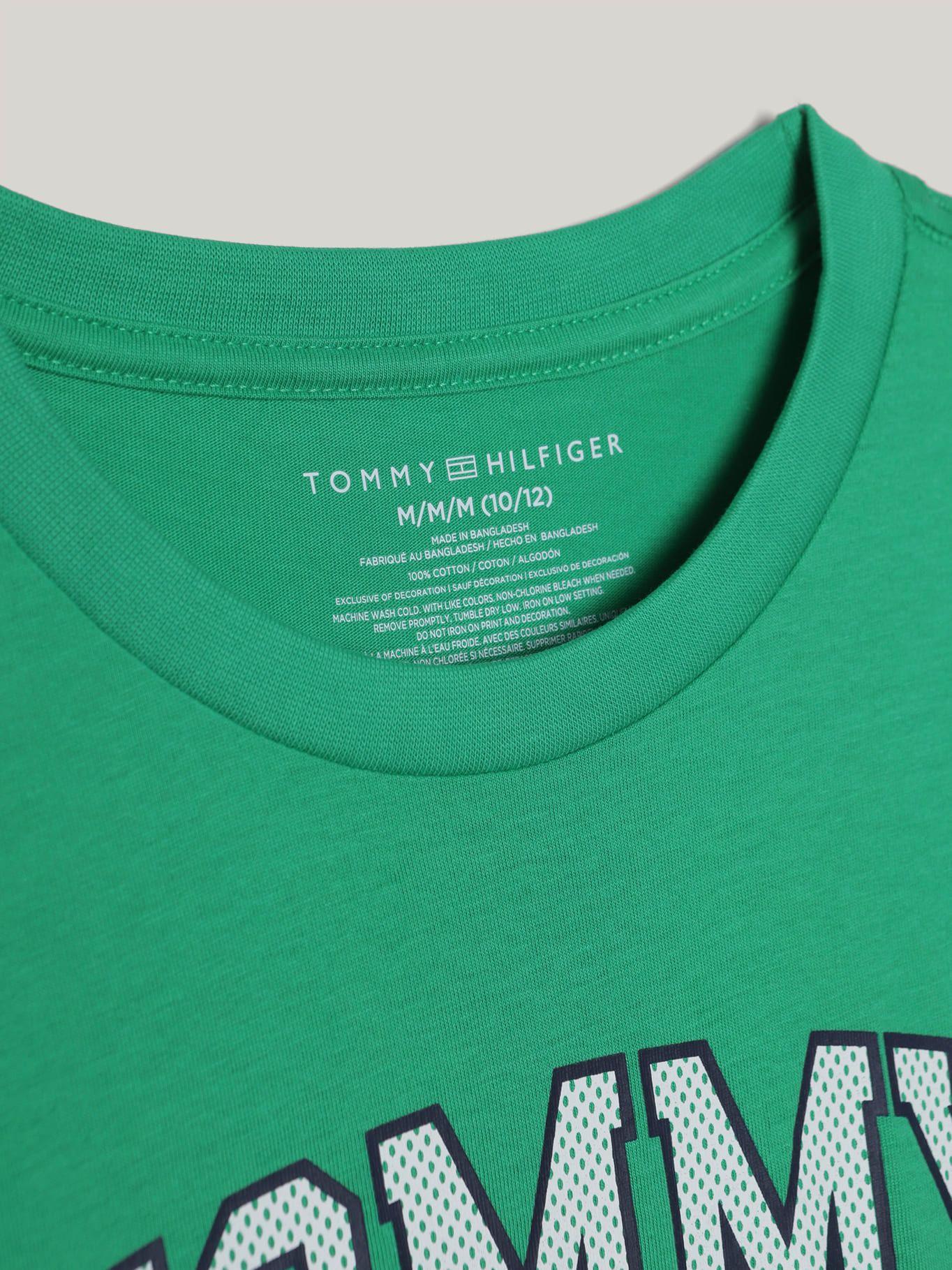 Polera De Niño Archive Con Logo Verde Tommy Hilfiger-3
