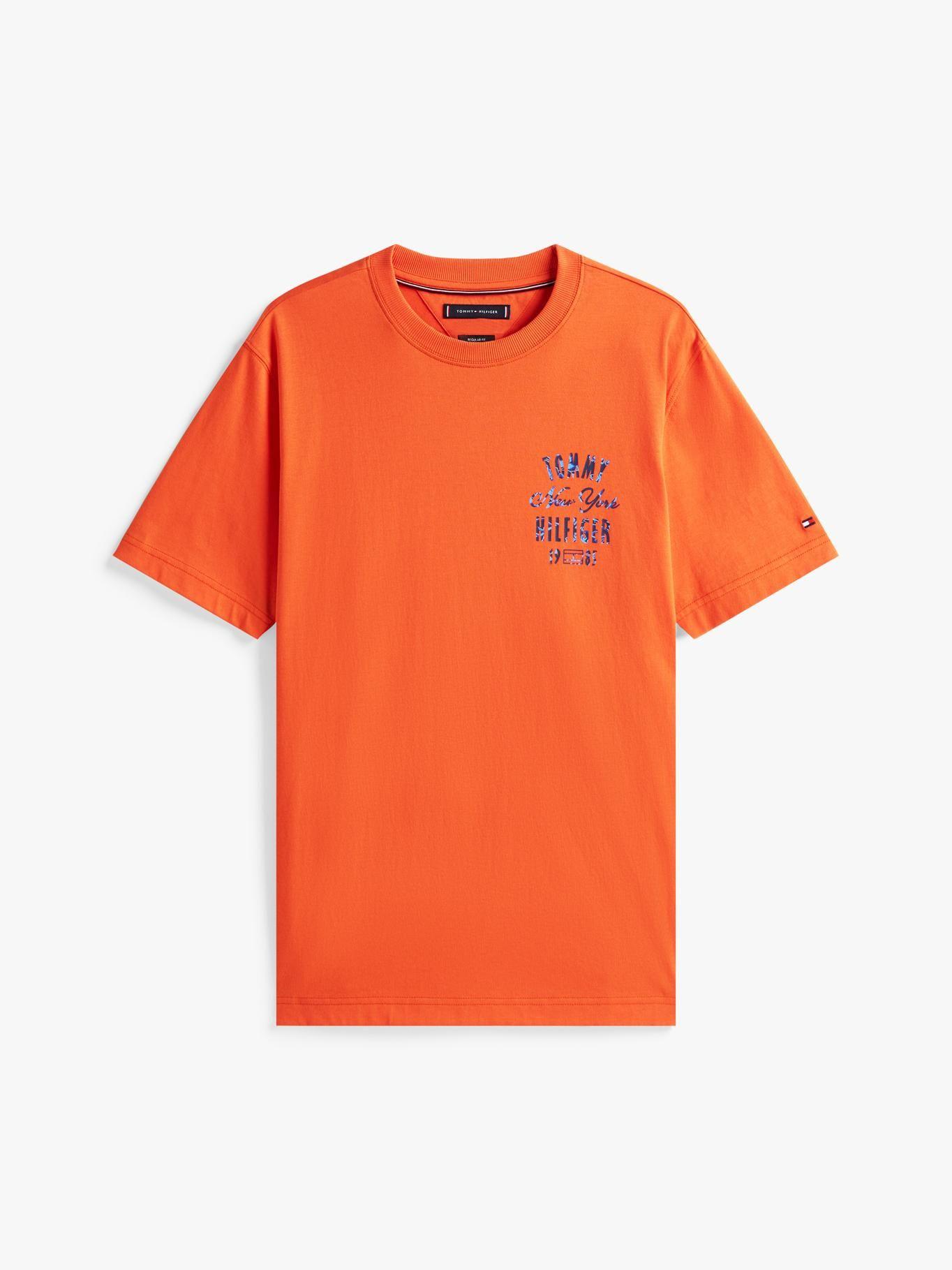Polera Con Logo Regular Graff Naranja Tommy Hilfiger-4