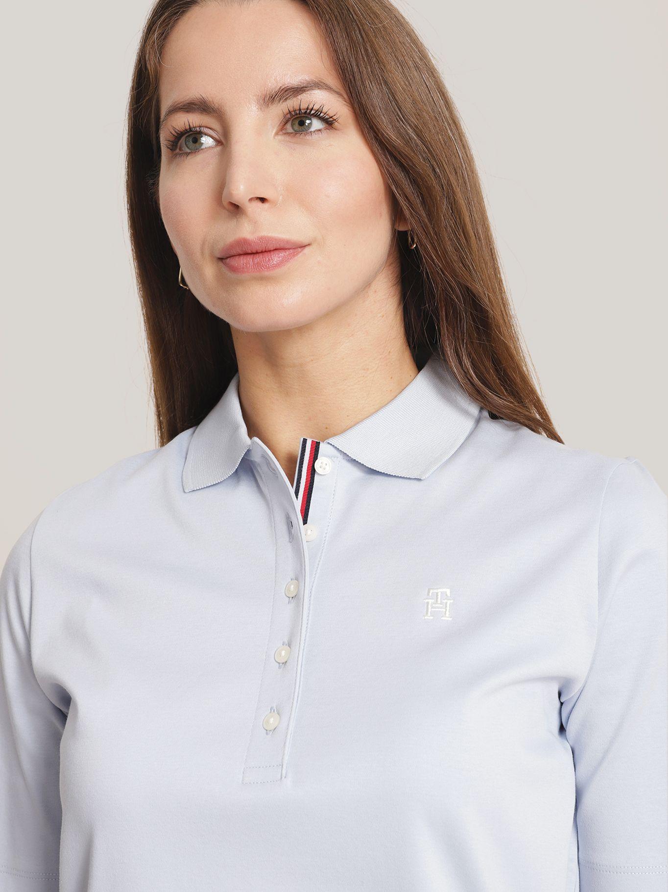 Vestido Polo Con Logo Monogram Celeste Tommy Hilfiger-3