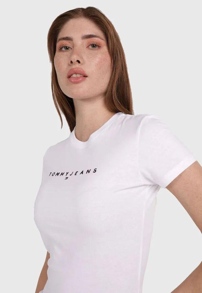 POLERA SLIM FIT LOGO LINEAR BLANCO TOMMY JEANS-3