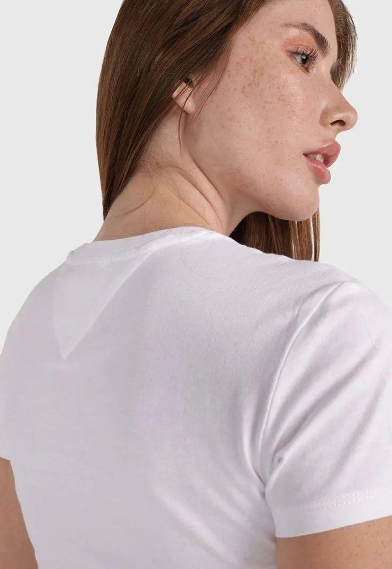 POLERA SLIM FIT LOGO LINEAR BLANCO TOMMY JEANS-4