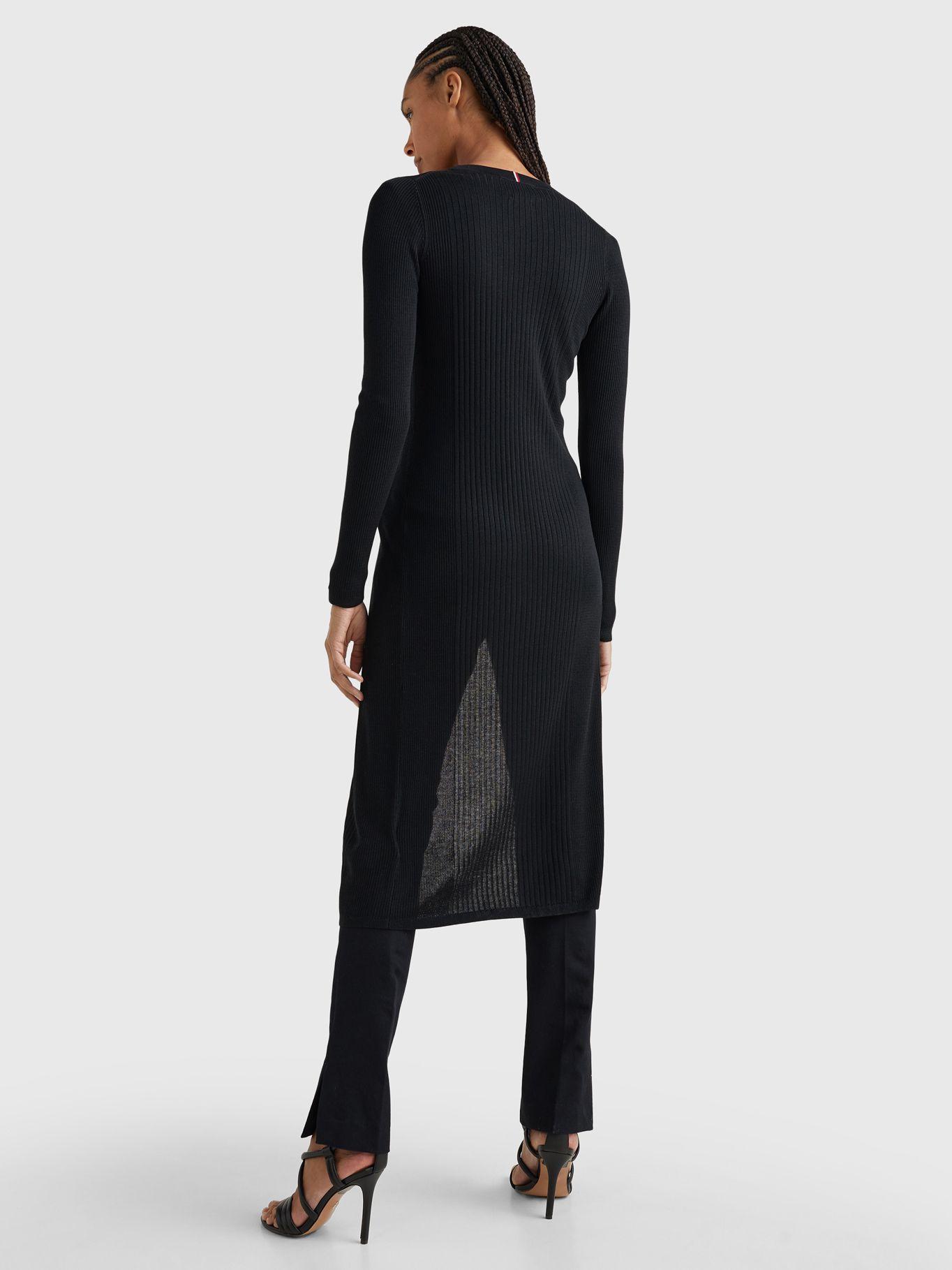 Cárdigan Largo Con Botones Negro Tommy Hilfiger-1