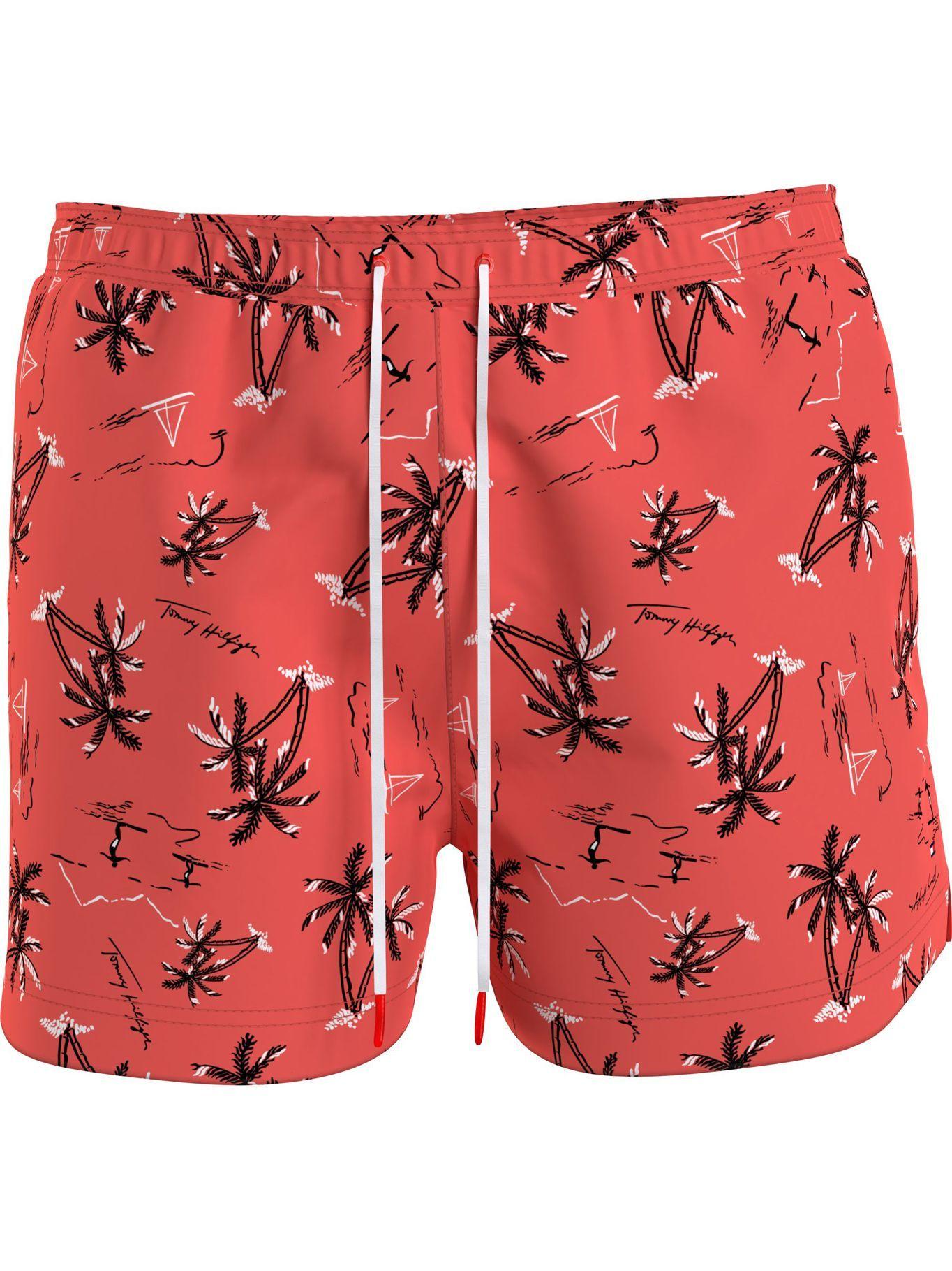 Traje De Baño Beach Print Coral Tommy Hilfiger JN2-0