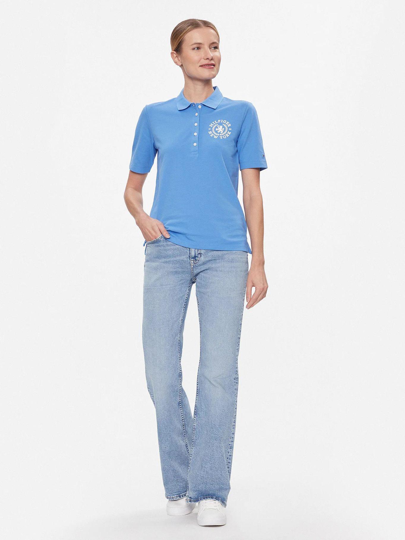 POLO REGULAR FIT LOGO BORDADO CELESTE TOMMY HILFIGER-1