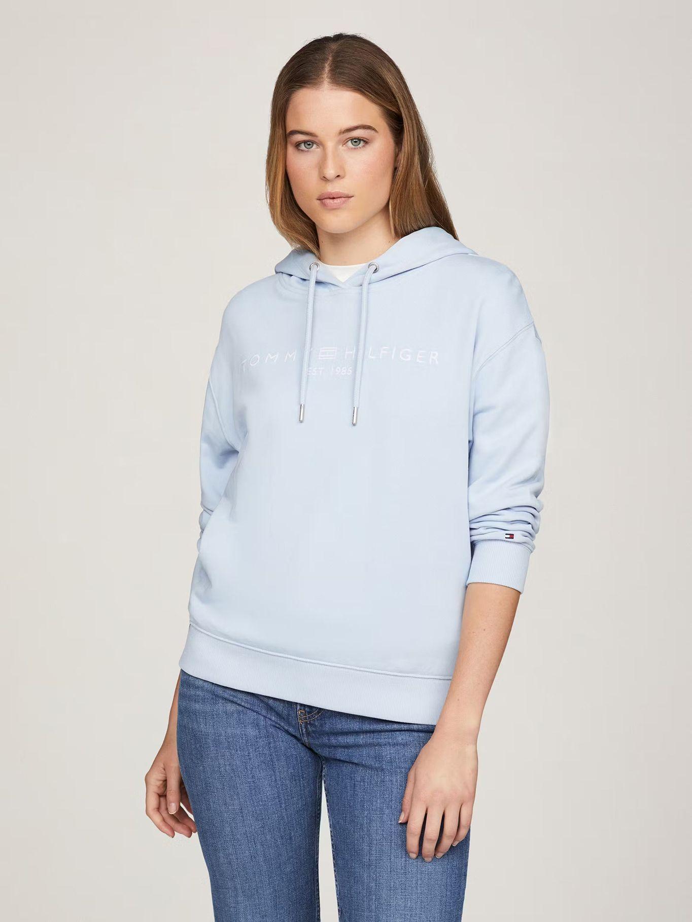 Polerón Hoodie Corporate Logo Celeste Tommy Hilfiger-0