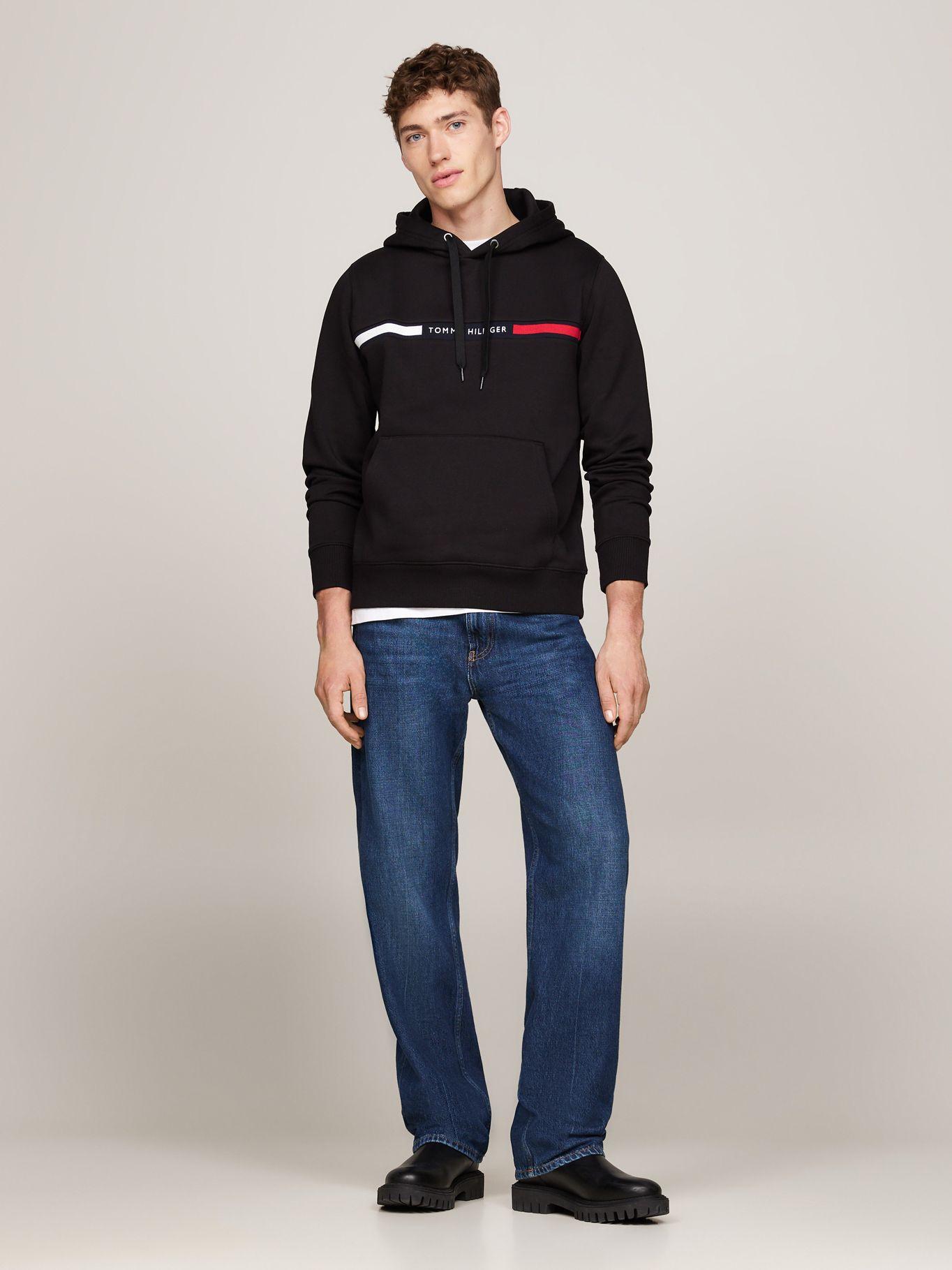 Polerón Hoodie Chest Logo Negro Tommy Hilfiger-1