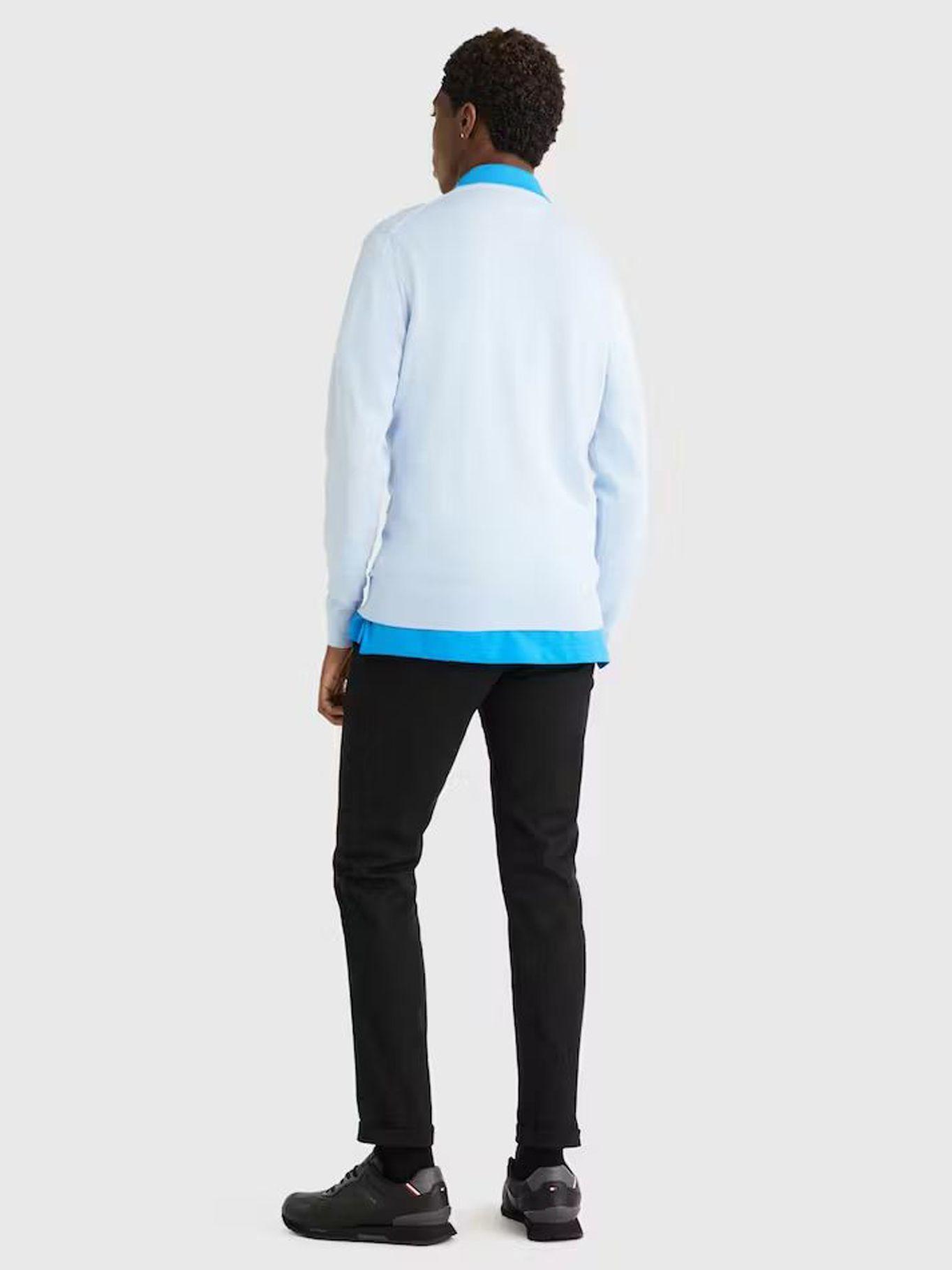 Sweater Básico Signature C-Neck Celeste Tommy Hilfiger-2