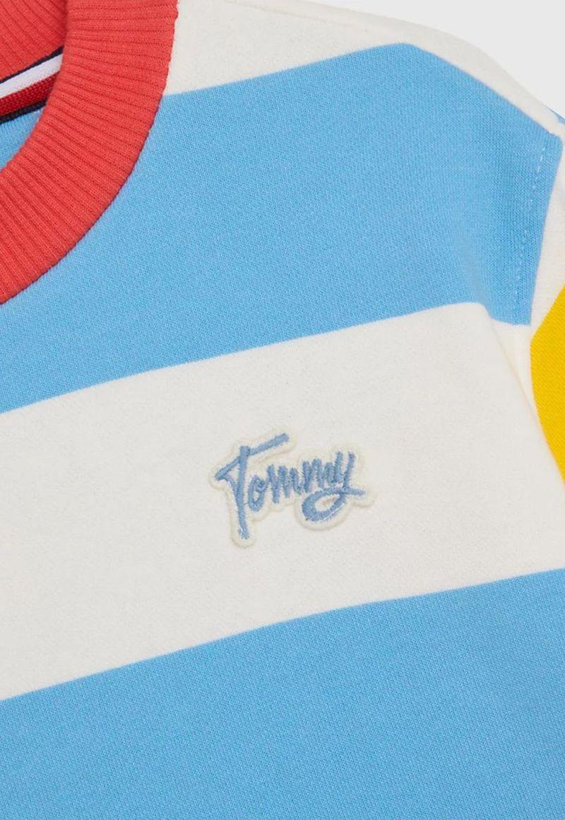 Polerón De Rayas C-Neck Celeste Tommy Hilfiger-2