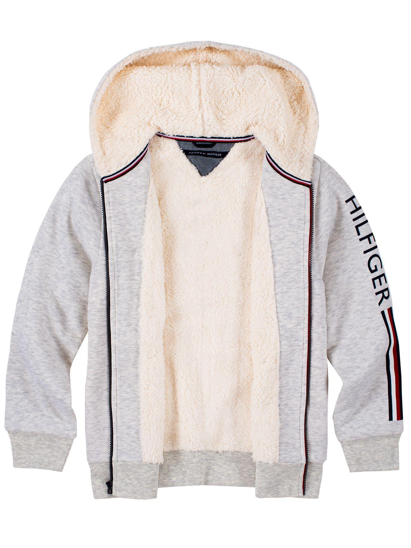 Polerón Hoodie Sherpa Gris Tommy Hilfiger M2-3