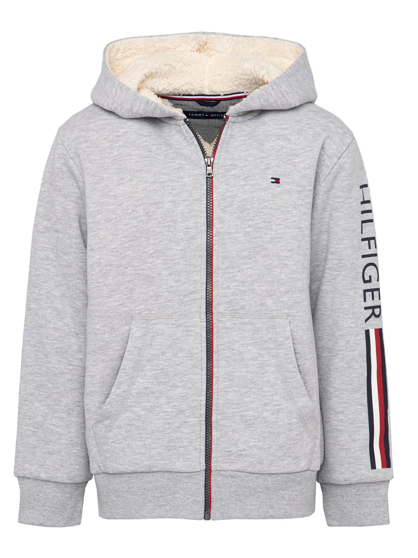 Polerón Hoodie Sherpa Gris Tommy Hilfiger M2-0
