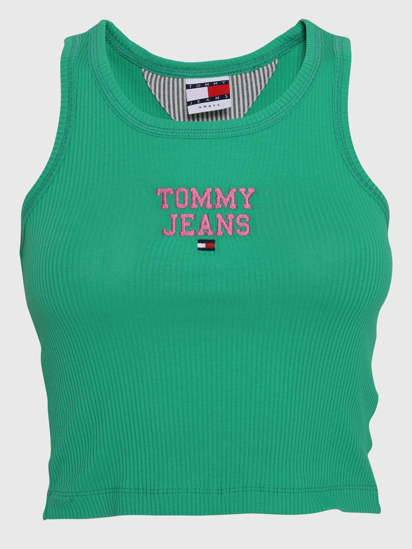 Polera Tank Pop Con Logo Verde Tommy Hilfiger-0
