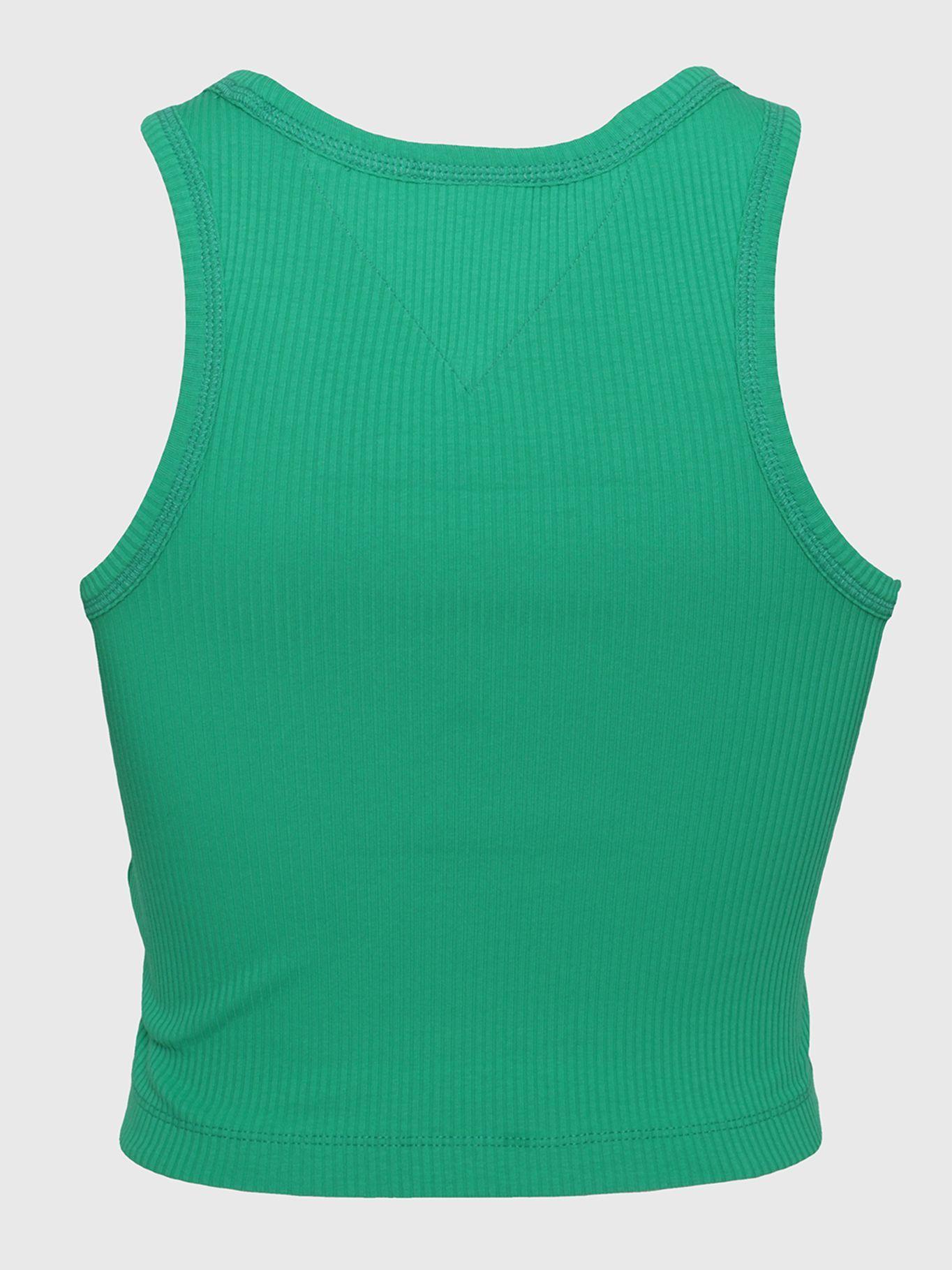 Polera Tank Pop Con Logo Verde Tommy Hilfiger-1