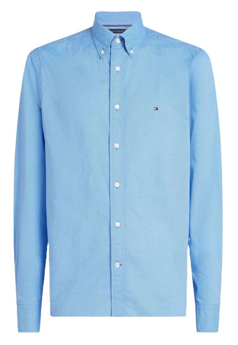 Camisa Solid Poplin Regular 0GY Celeste Tommy Hilfiger-4