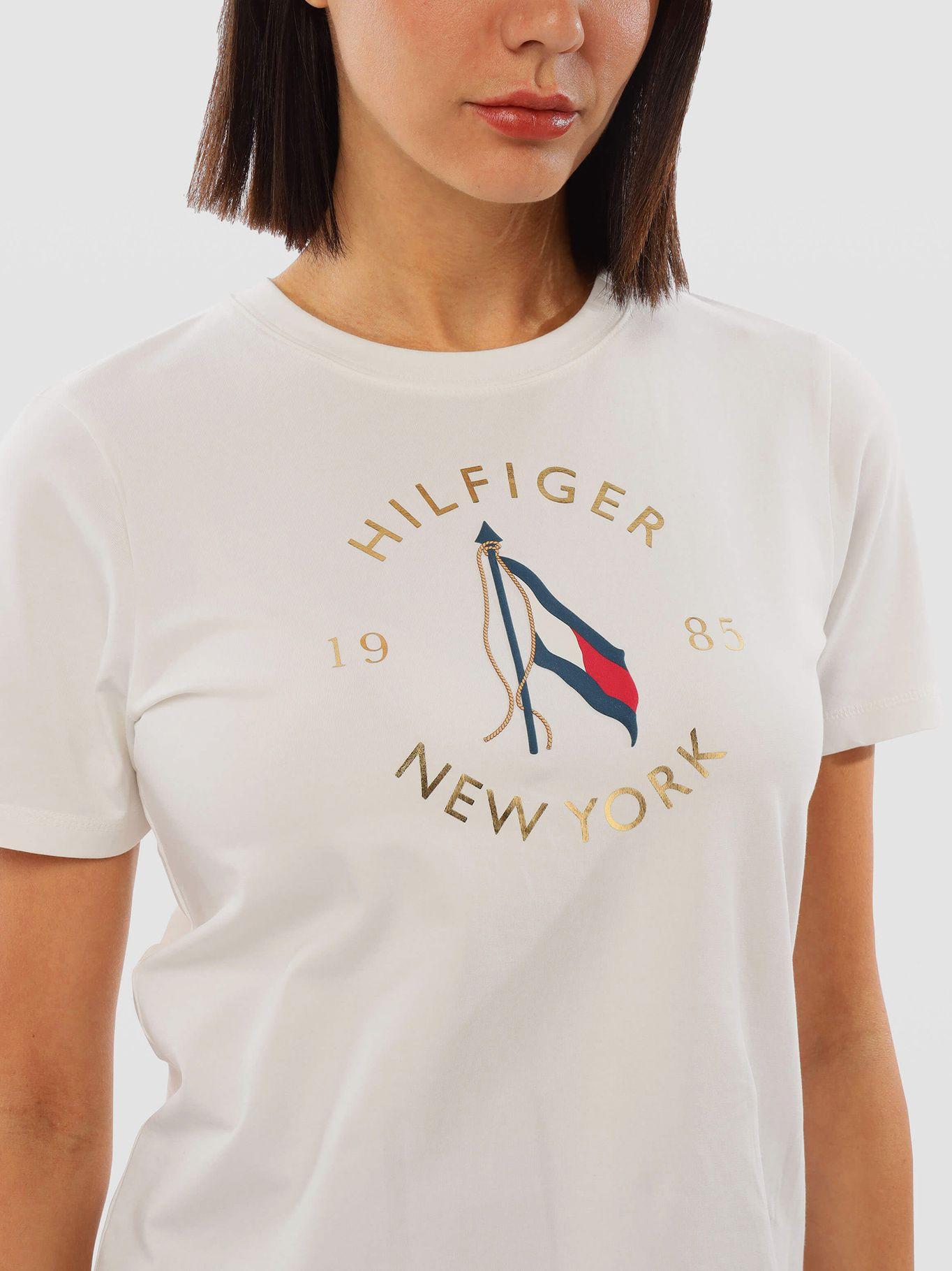 Polera Motion Flag Logo Blanco Tommy Hilfiger-3