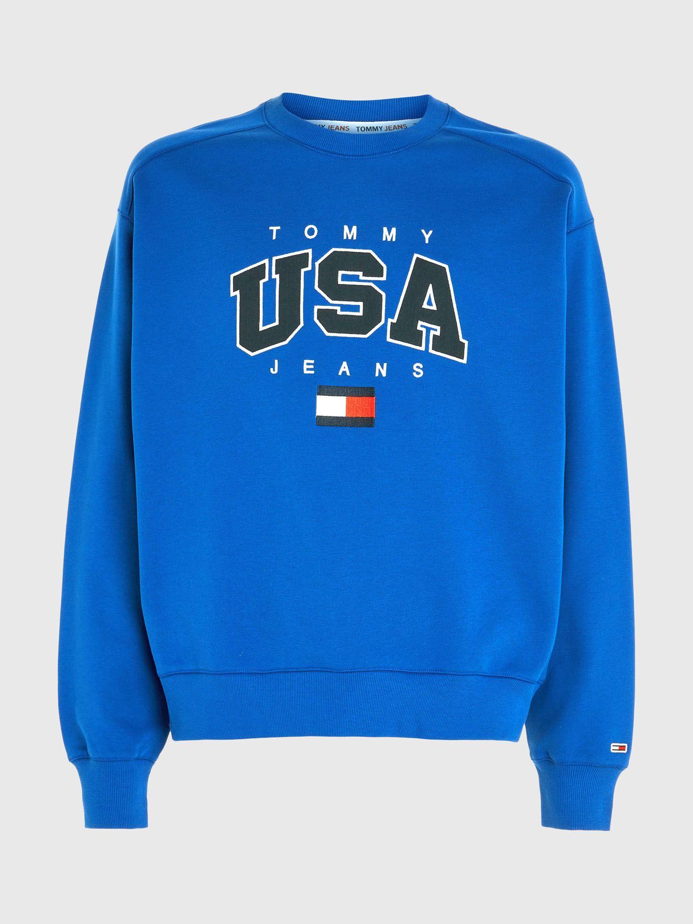 Polerón Relaxed Modern Con Logo Azul Tommy Jeans-4