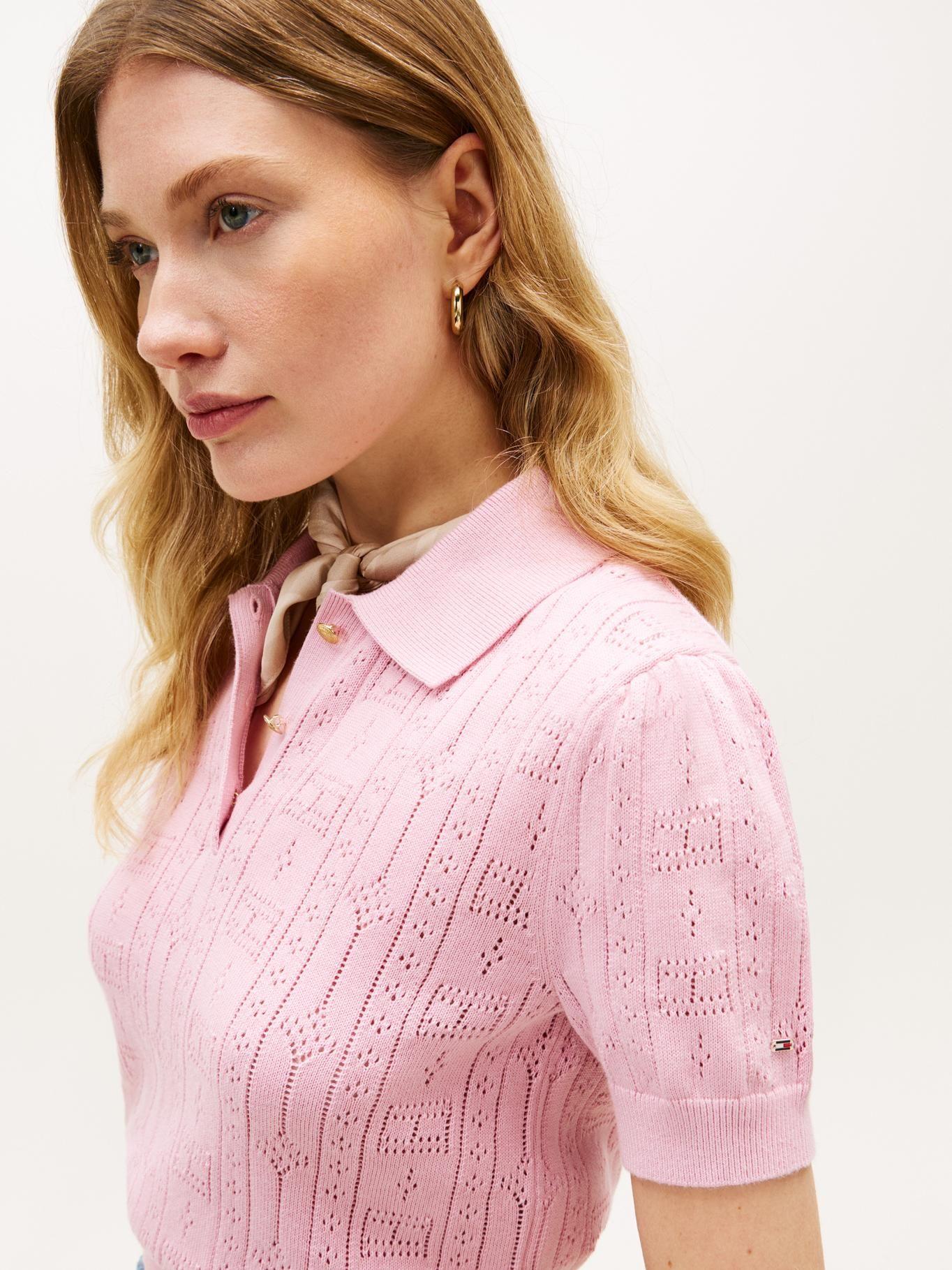Sweater Manga Corta Pointelle-3