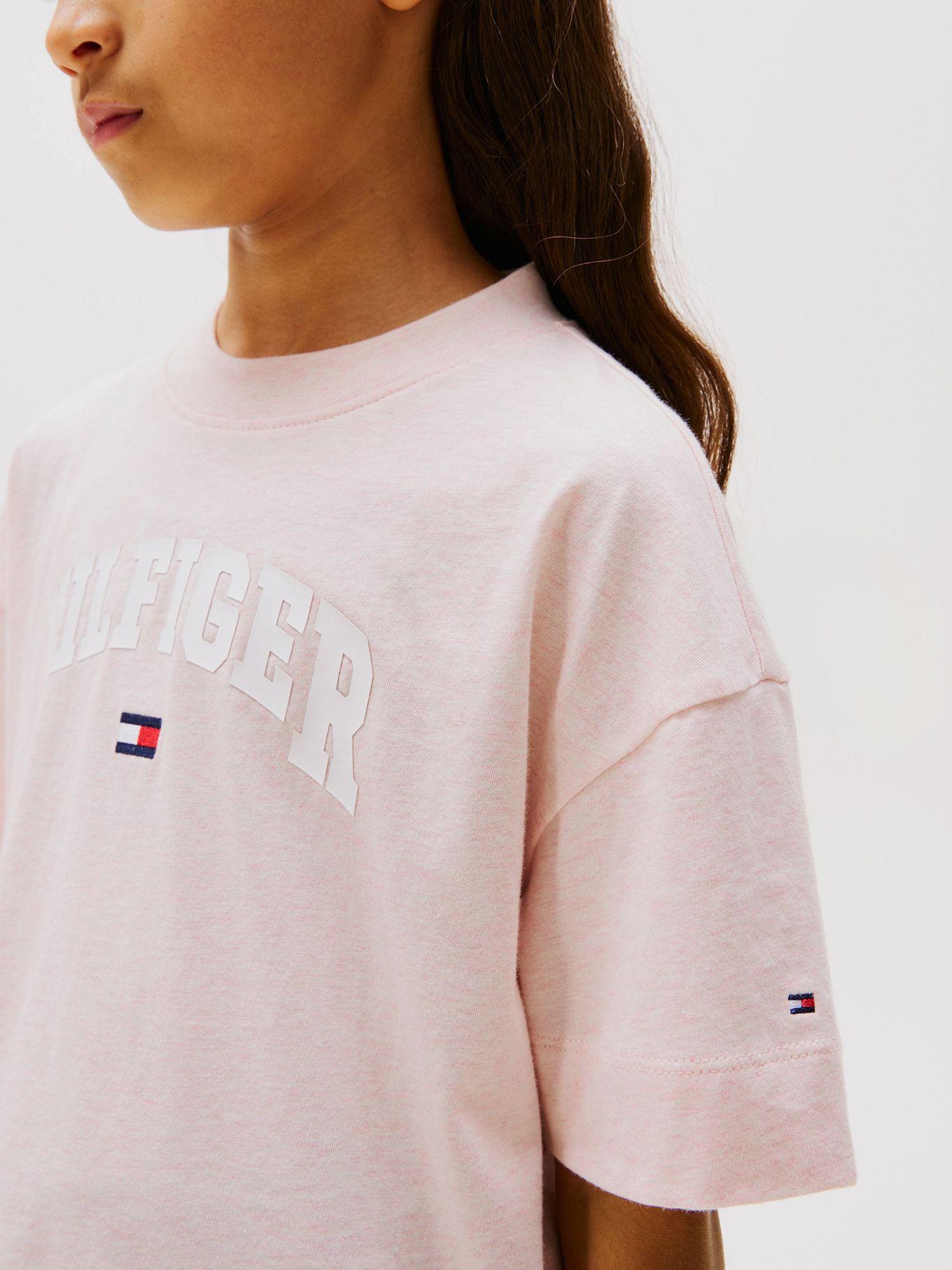 Polera Jaspeada Con Logo Rosado Tommy Hilfiger-3