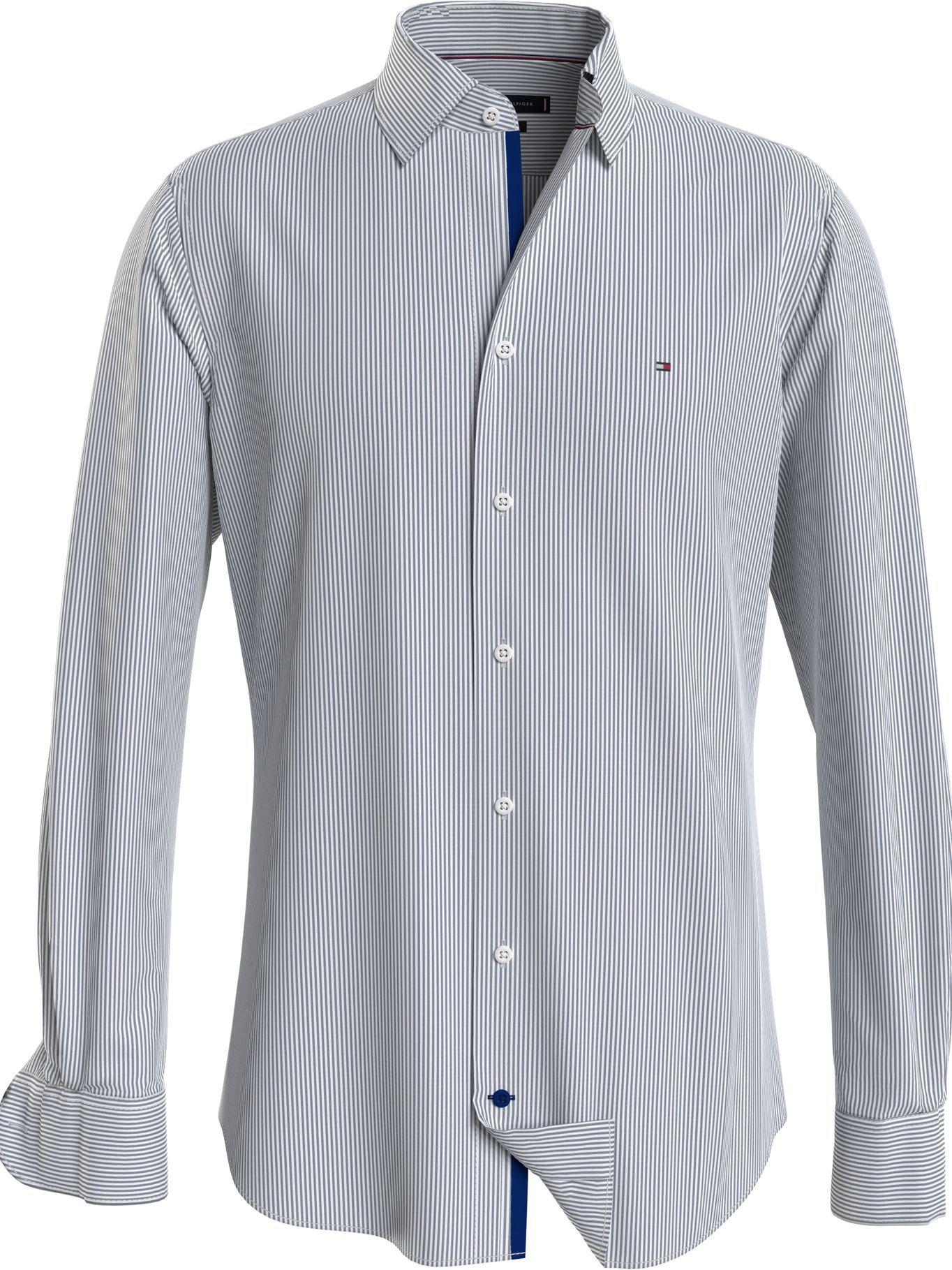 Camisa Essential Stripe Regular Fit Gris Tommy Hilfiger-0