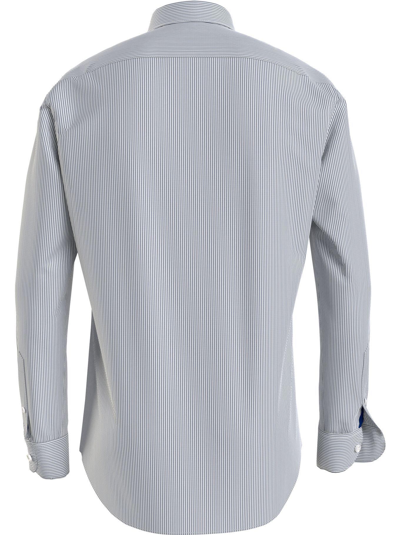 Camisa Essential Stripe Regular Fit Gris Tommy Hilfiger-1