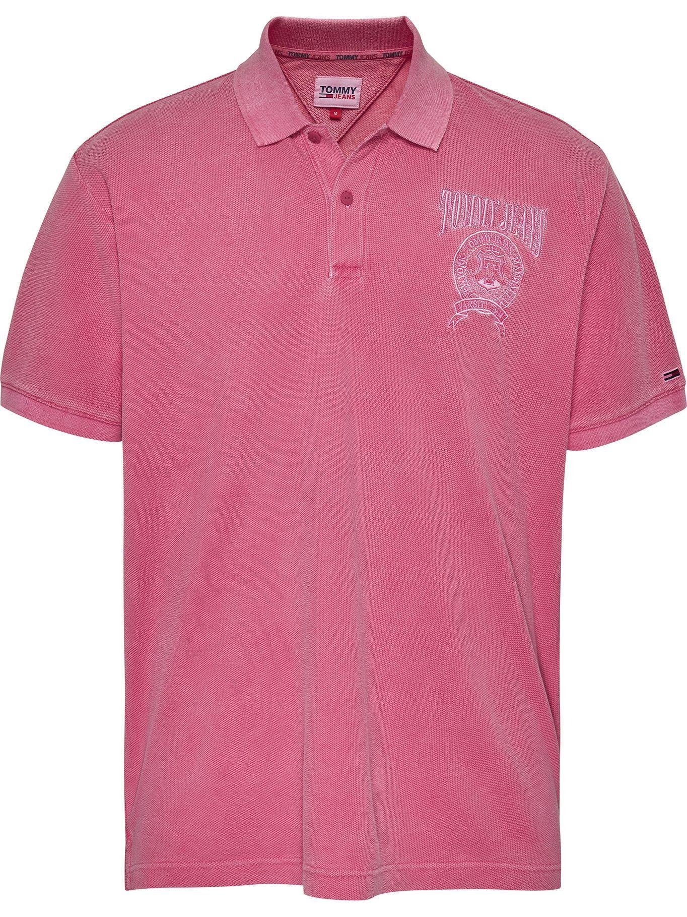 Polo Relaxed Varsity Con Logo Rosado Tommy Hilfiger-0