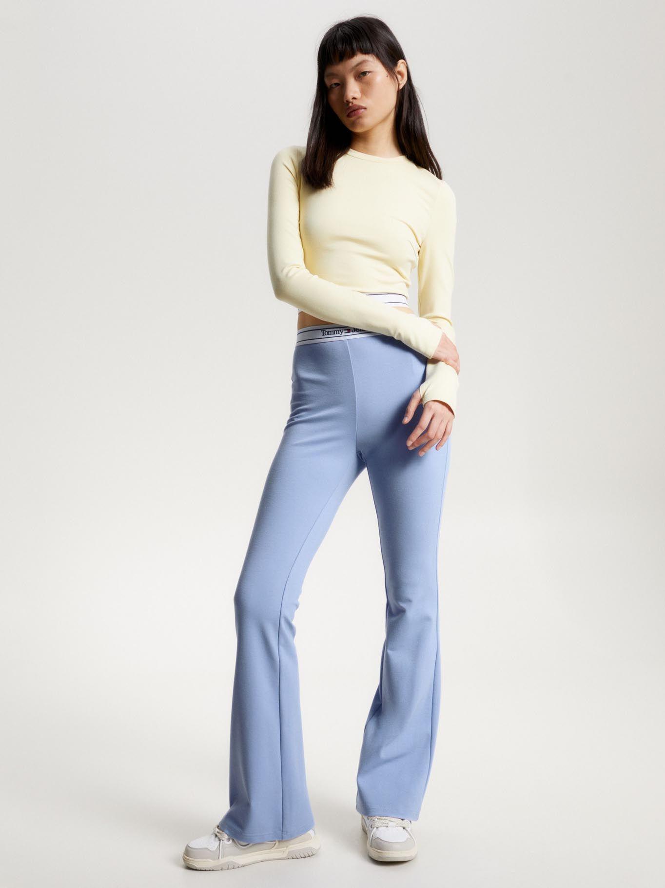 Leggings Acampanados Con Logo Morado Tommy Jeans-1