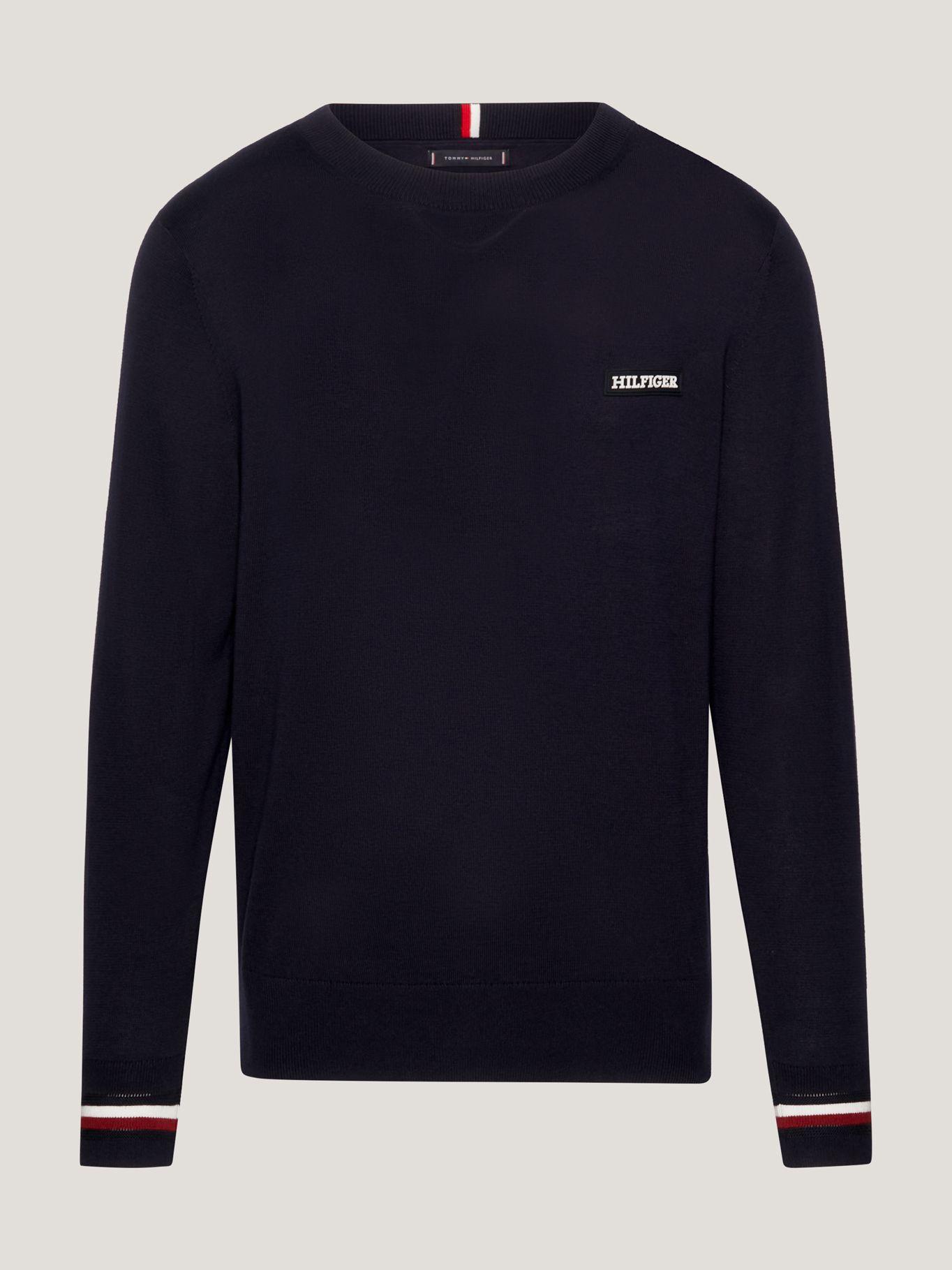 SWEATER GLOBAL STRIPE LOGO AZUL TOMMY HILFIGER-4