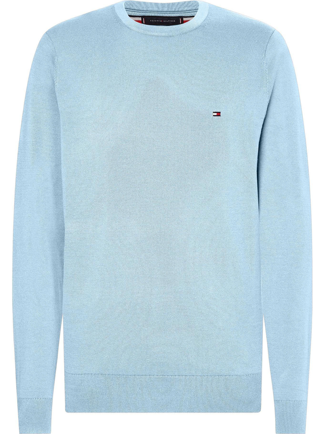 Sweater Básico Signature C-DY7 Celeste Tommy Hilfiger-0