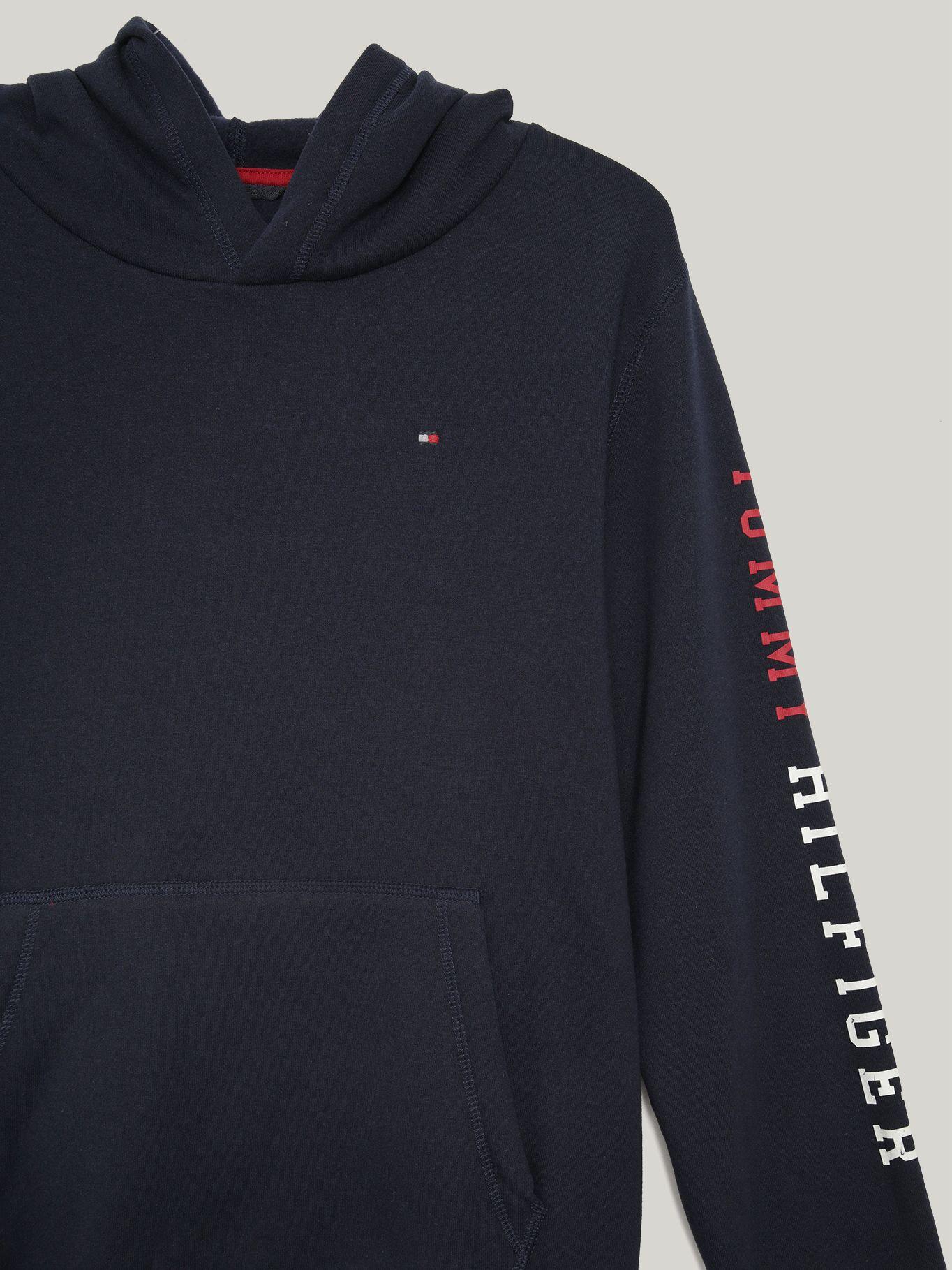 Polerón Hoodie Solid Logo Script Azul Tommy Hilfiger-2