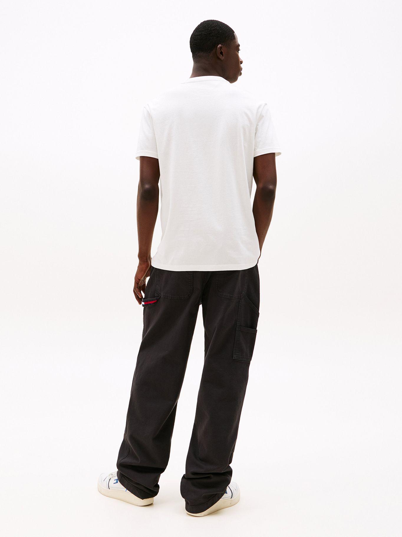 Polera Flag Linear Logo Blanco YBL Tommy Jeans-2