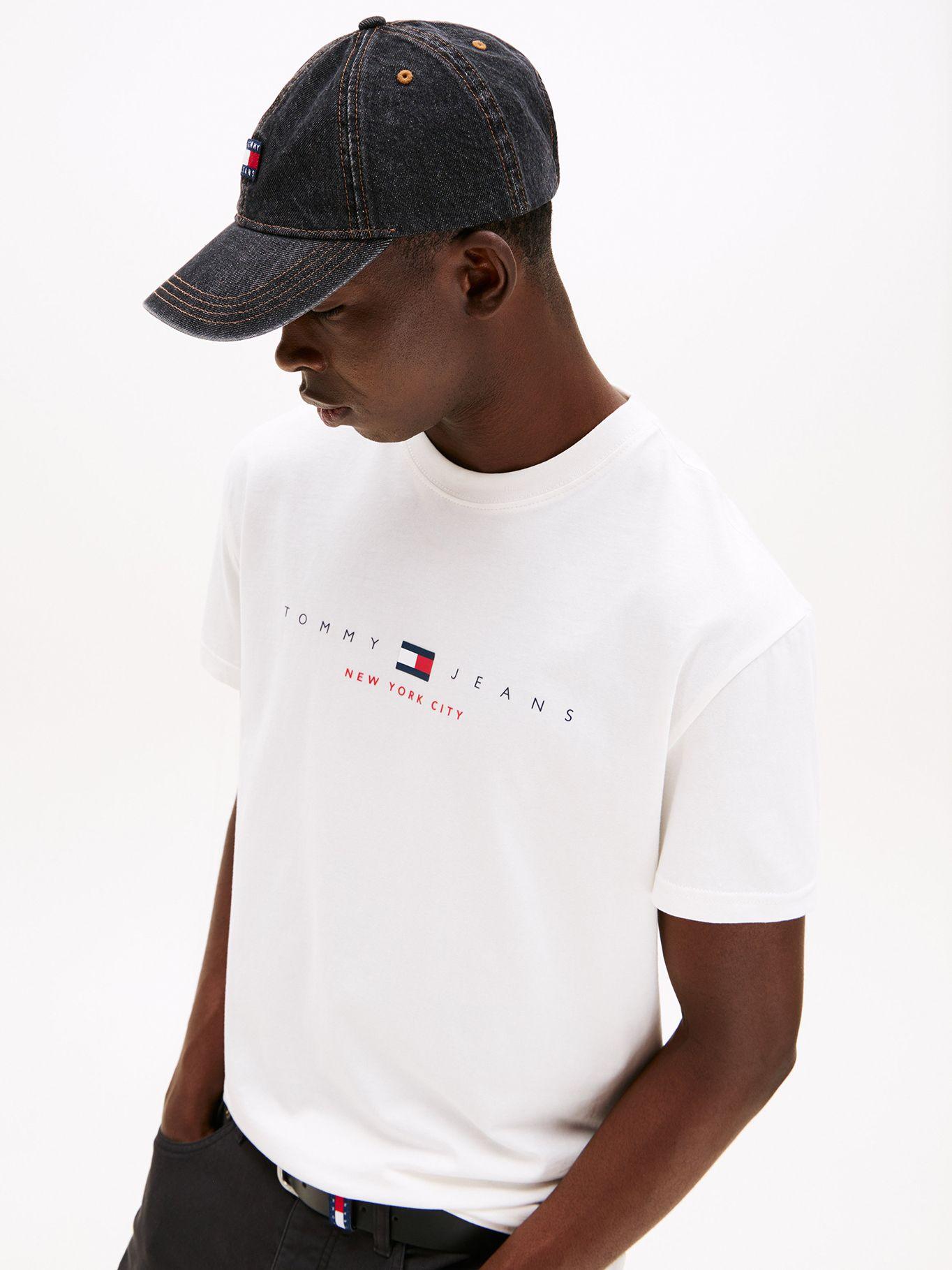 Polera Flag Linear Logo Blanco YBL Tommy Jeans-3
