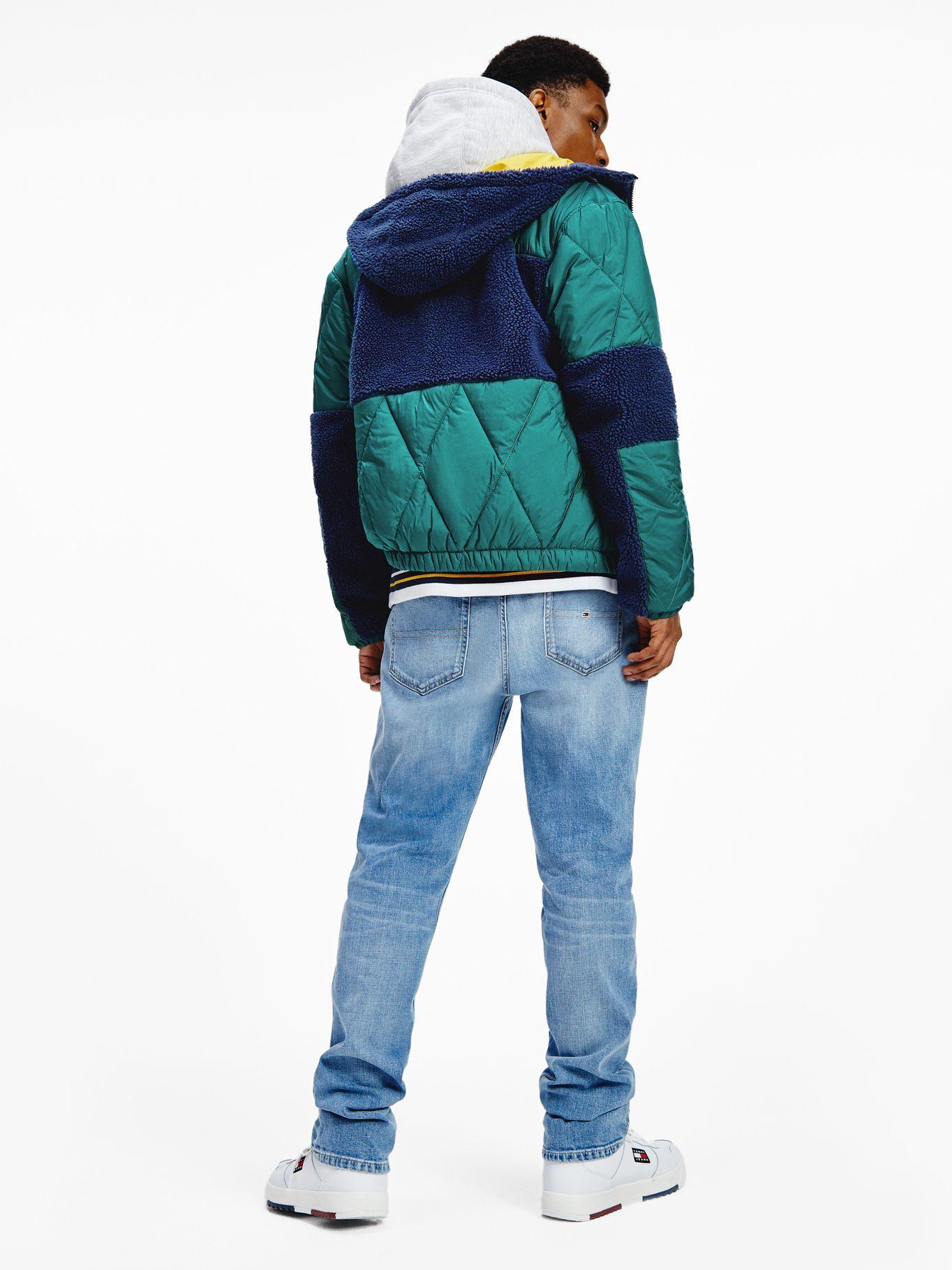 Chaqueta Sherpa Quilt Mix Verde Tommy Jeans-1