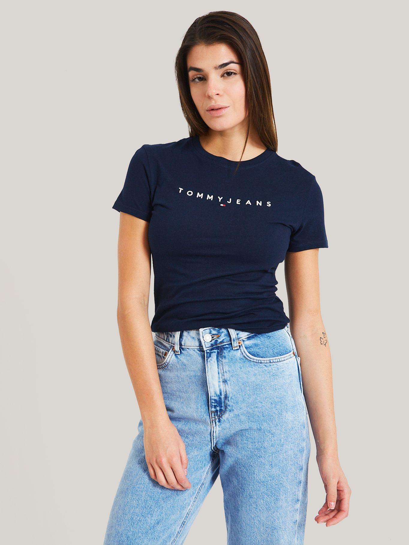 POLERA SLIM FIT LOGO LINEAR AZUL TOMMY JEANS-0