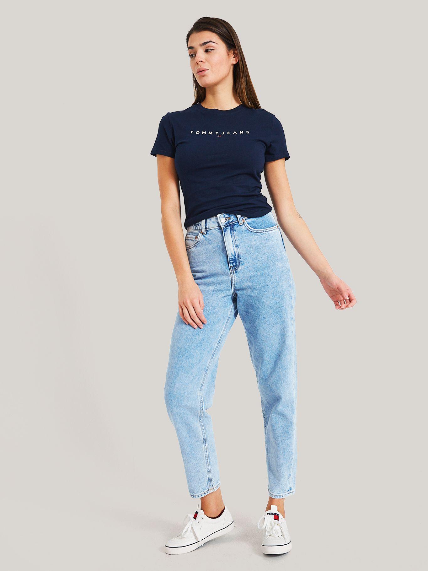 POLERA SLIM FIT LOGO LINEAR AZUL TOMMY JEANS-1